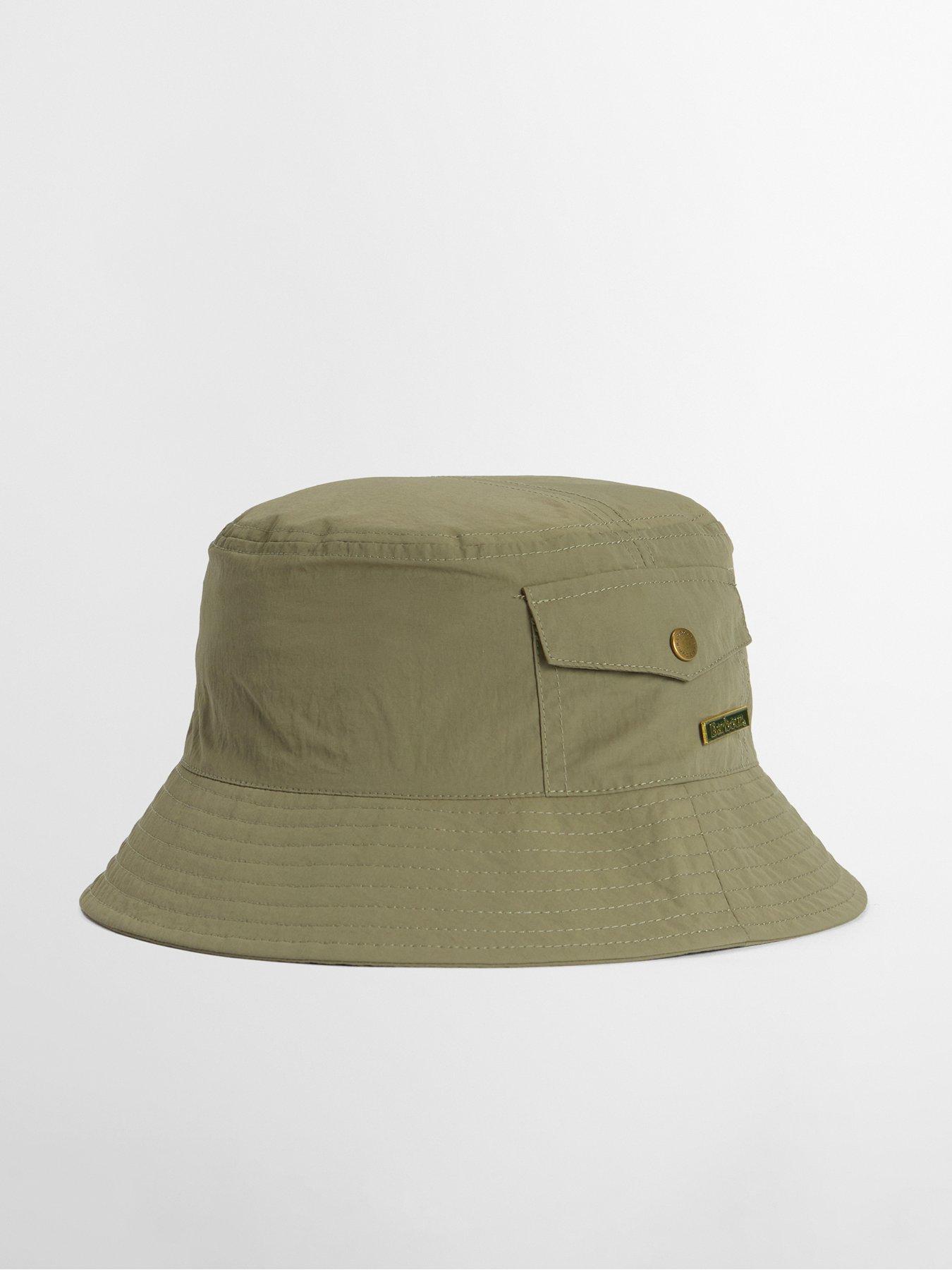  image of barbour-tracker-showerproof-bucket-hat-khaki-dark-green