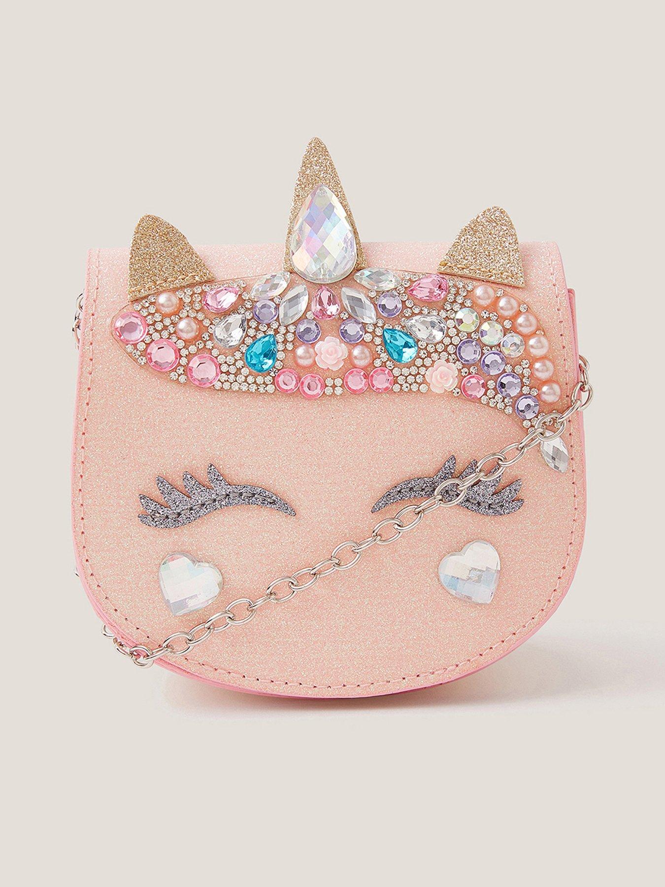  image of monsoon-girls-unicorn-treasure-bag-light-cream