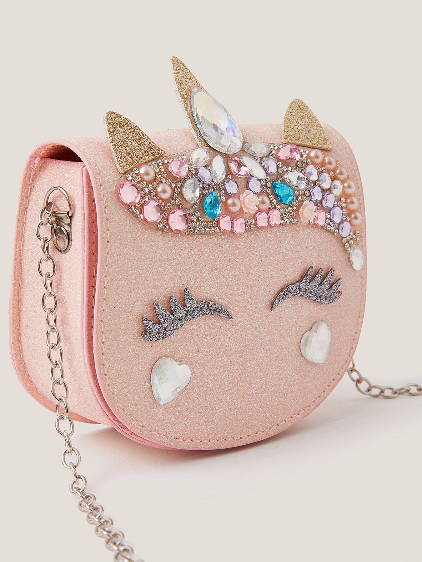  image of monsoon-girls-unicorn-treasure-bag-light-cream