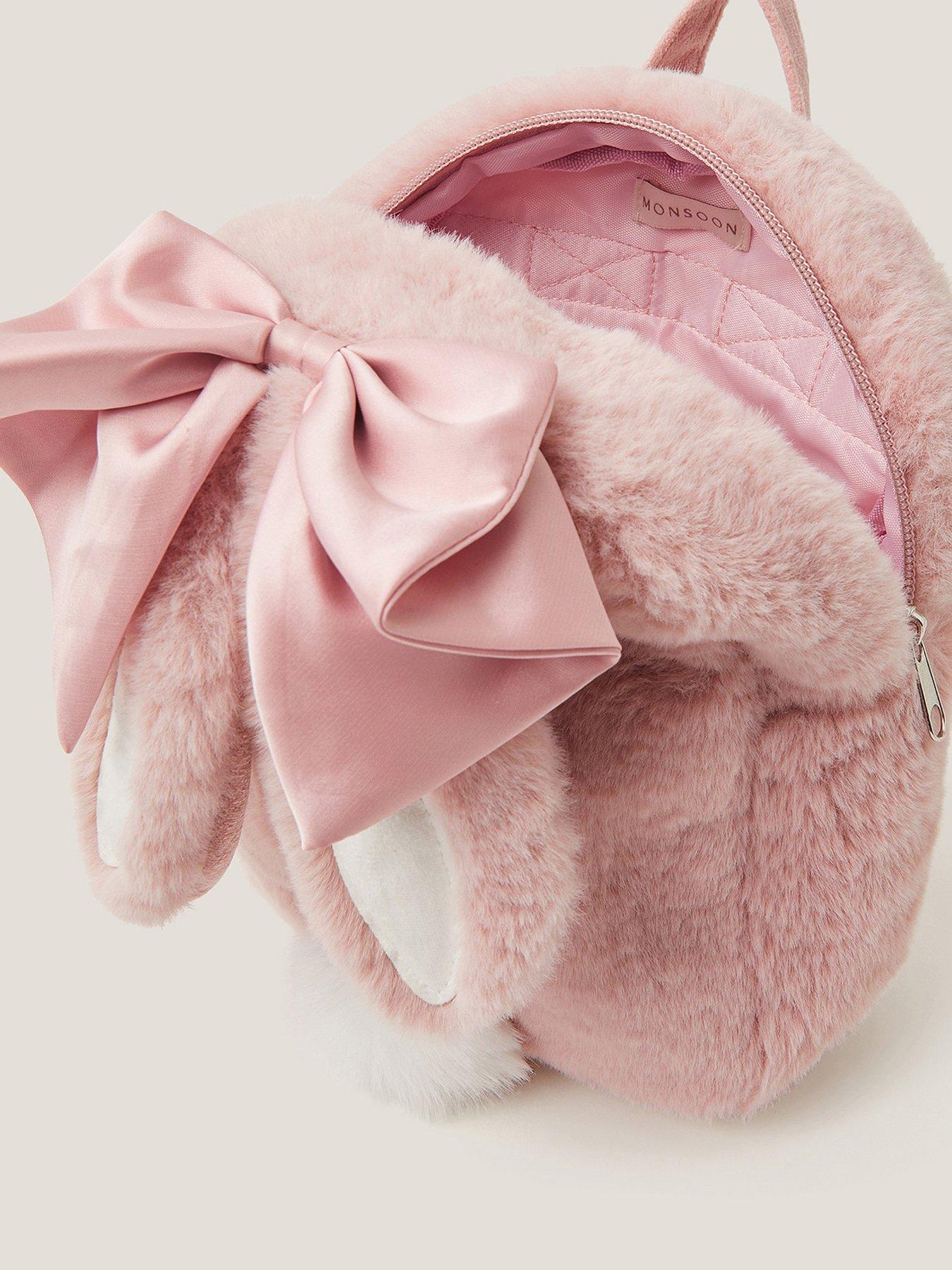 Image 2 of 4 of Monsoon Girls Beau Bunny Fluffy Backpack - Pink
