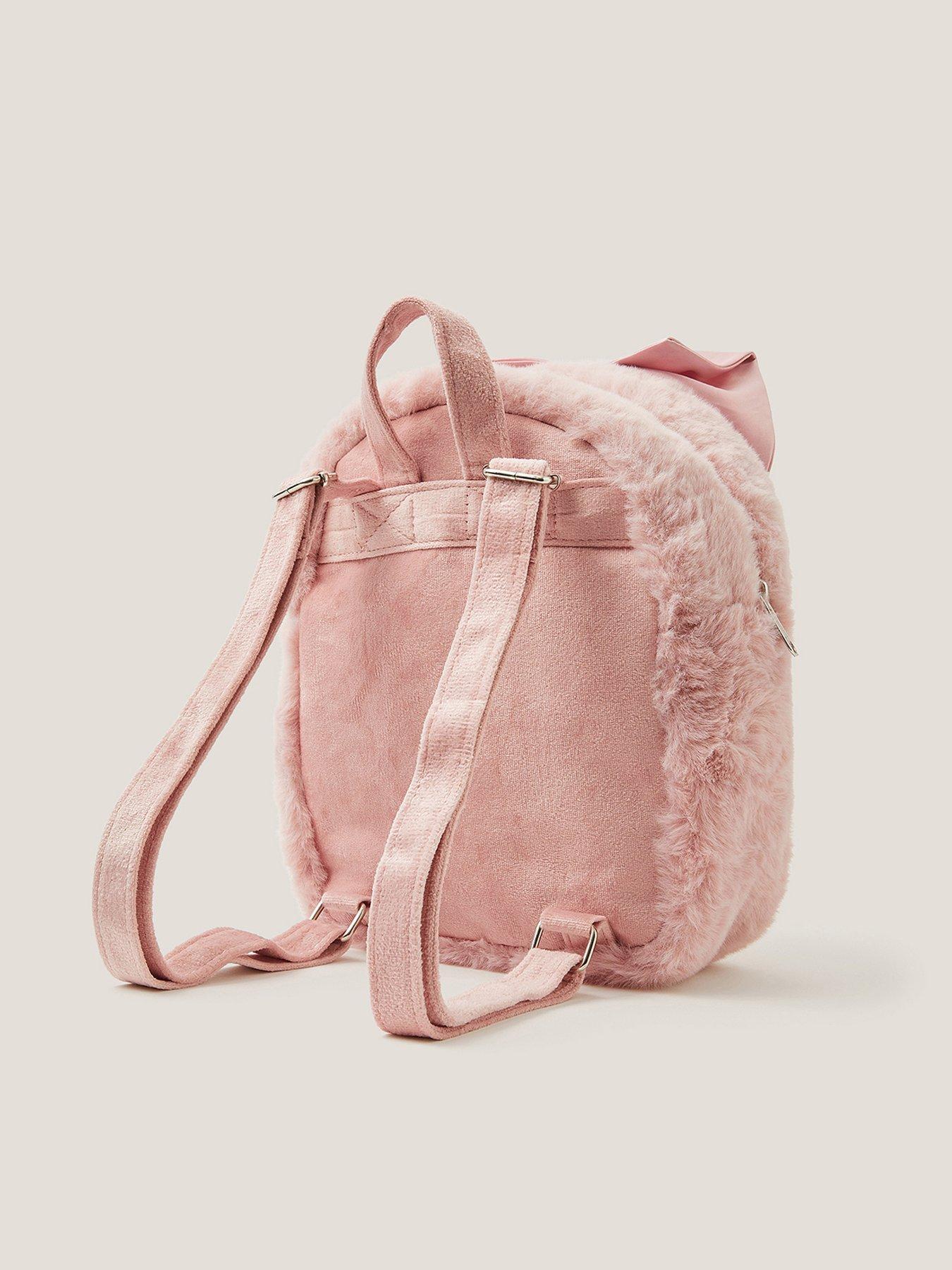Image 4 of 4 of Monsoon Girls Beau Bunny Fluffy Backpack - Pink