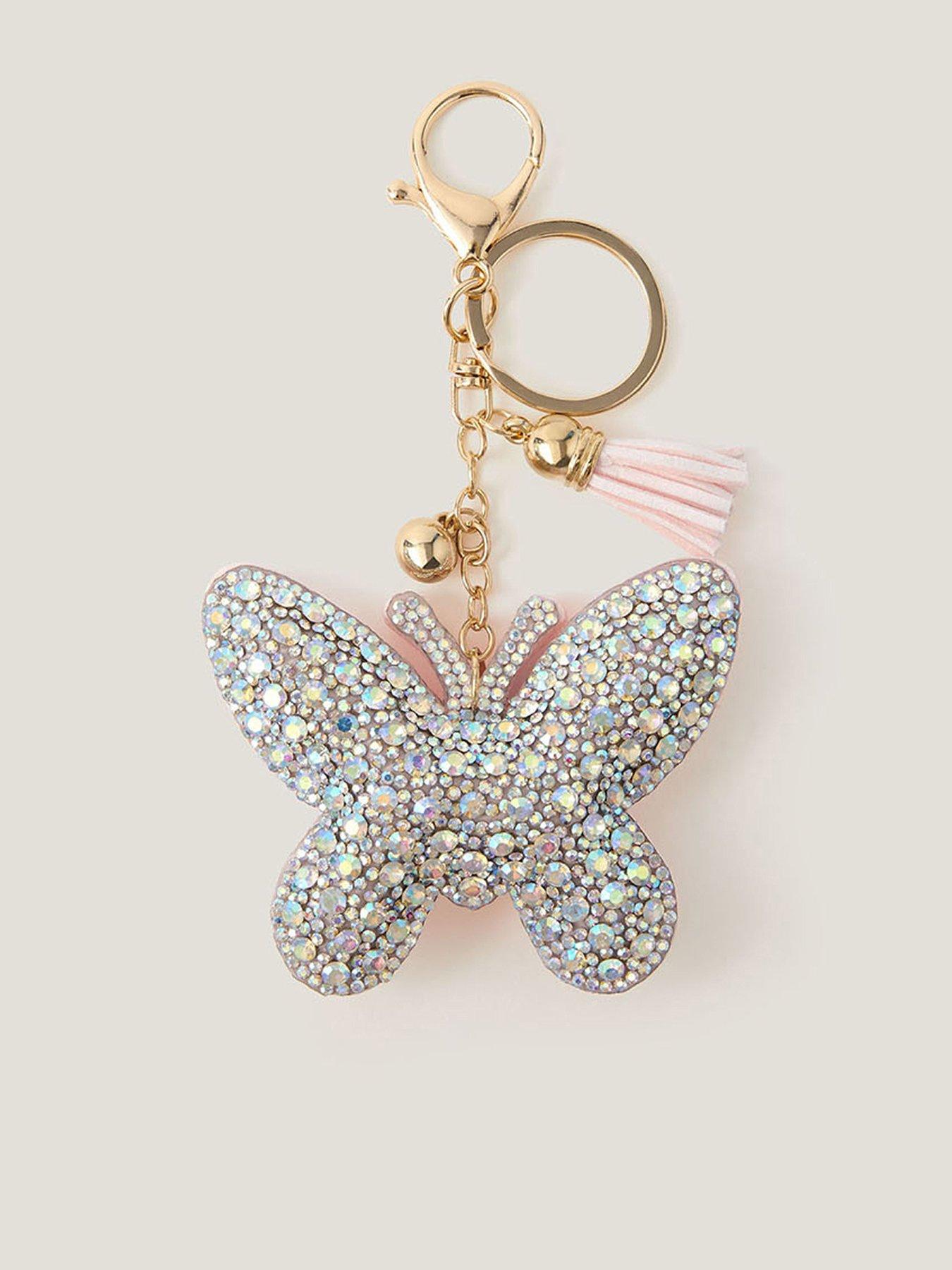 Monsoon Girls Butterfly Dazzle Bagcharm - Pink