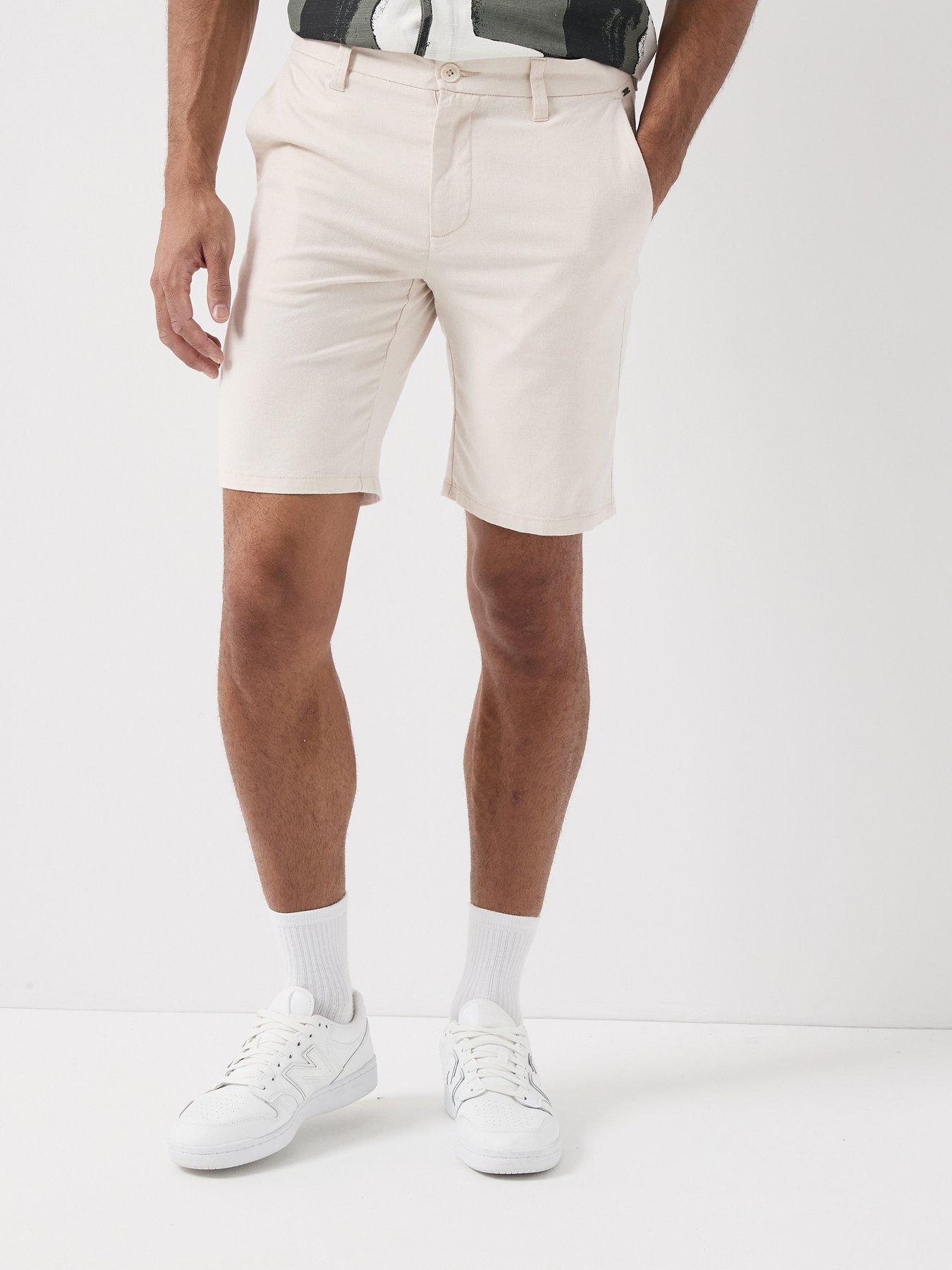 ONLY & SONS Mark Linen Blend Shorts - Silver Lining