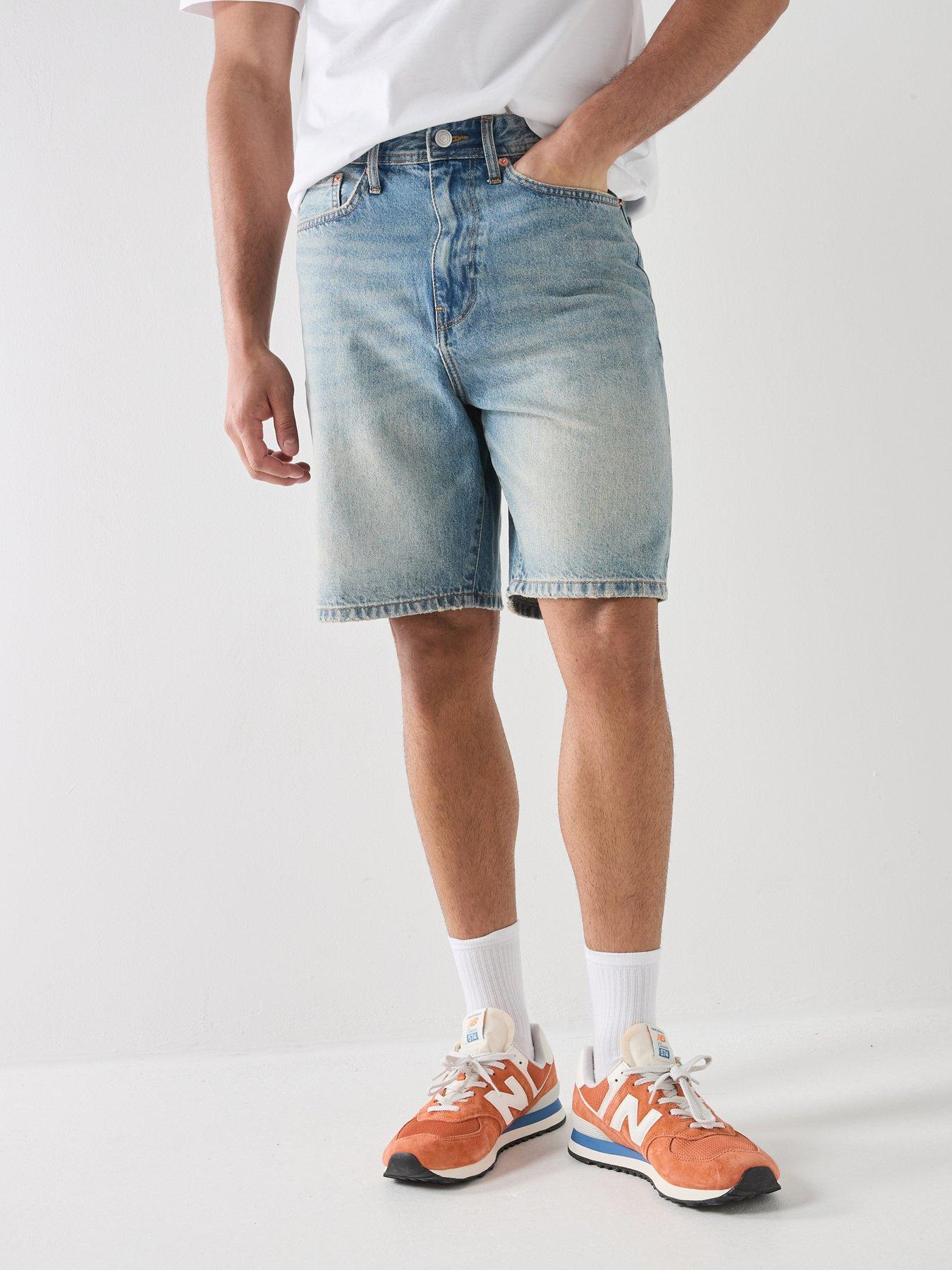 ONLY & SONS Fade Tint Denim Shorts - Blue