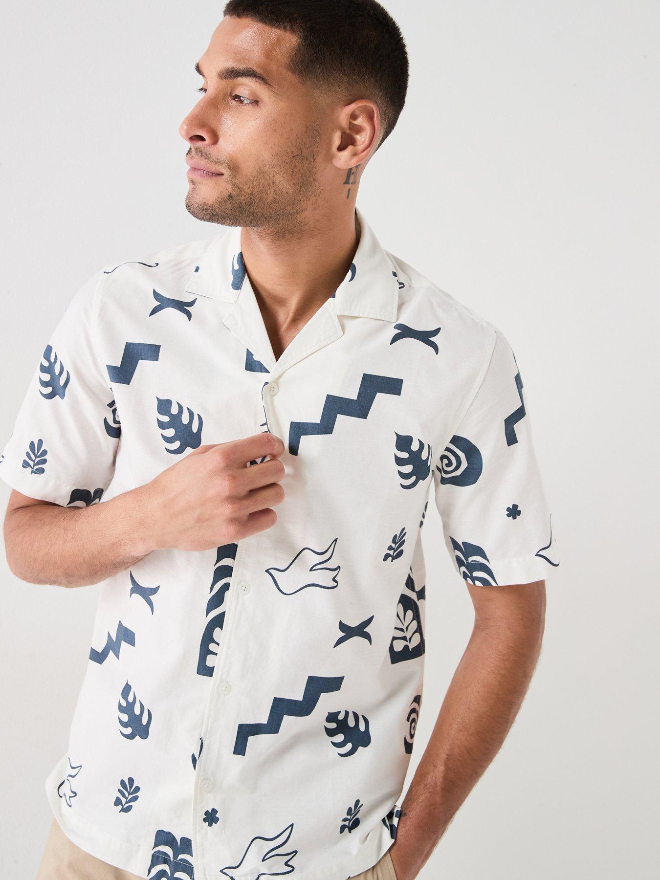  image of only-sons-resort-short-sleeve-shirt-white