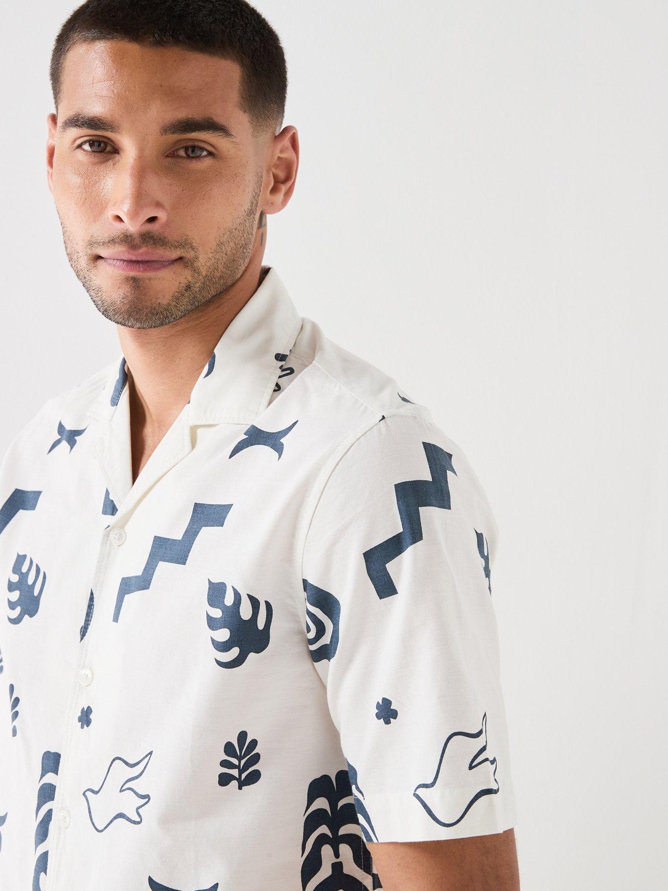  image of only-sons-resort-short-sleeve-shirt-white