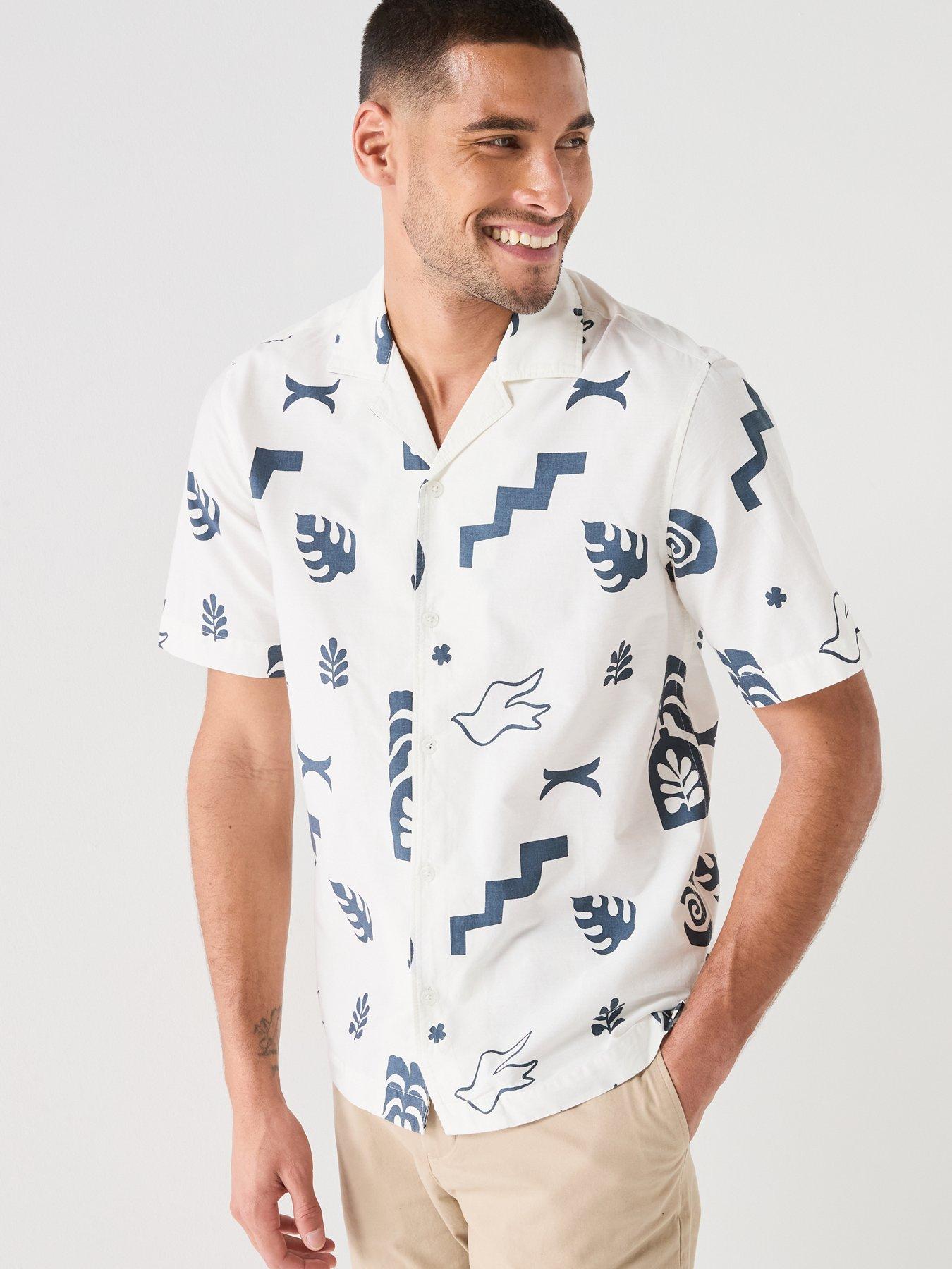  image of only-sons-resort-short-sleeve-shirt-white