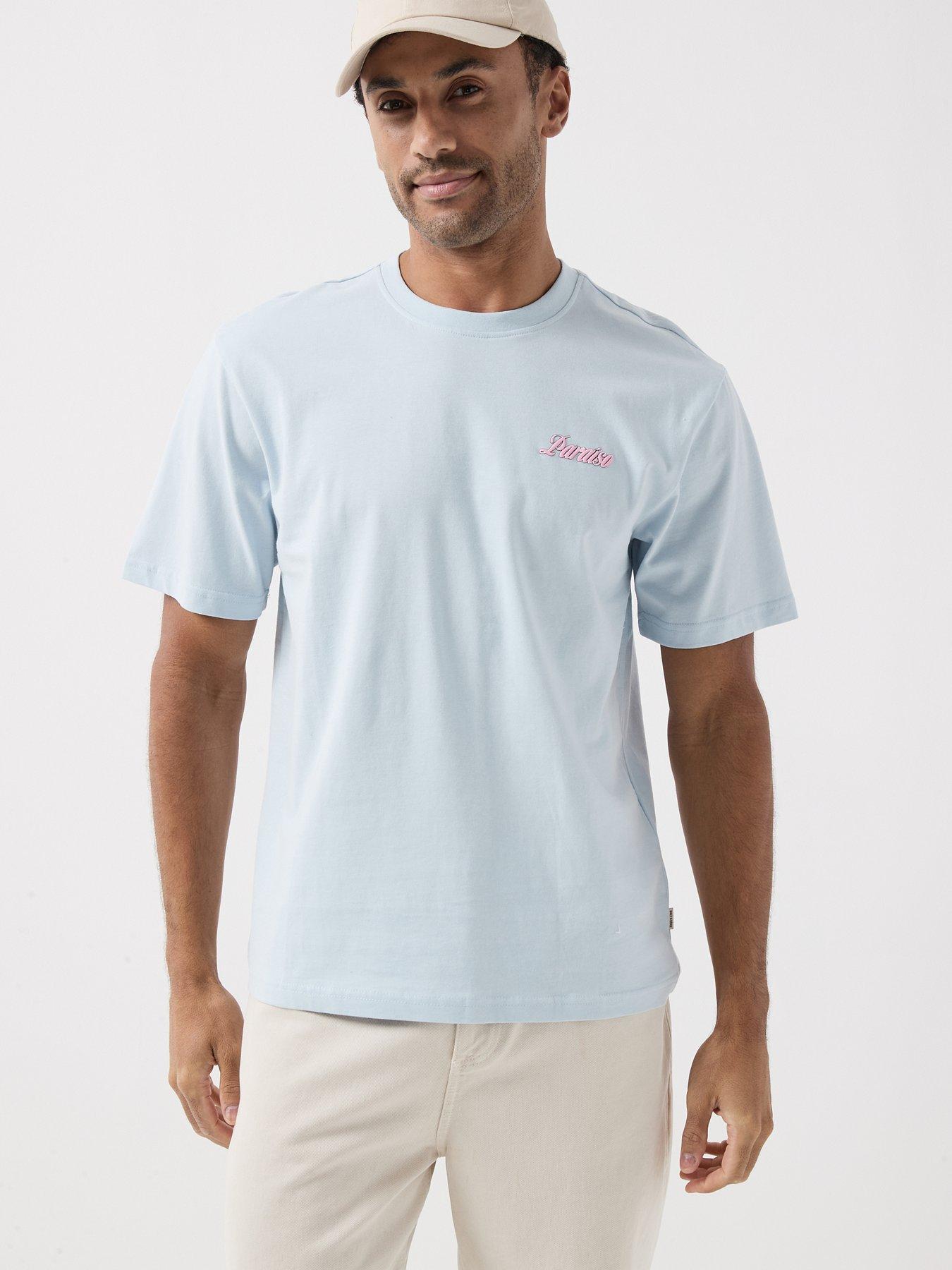 Image 2 of 6 of ONLY & SONS Malik Tropico T-Shirt - Blue