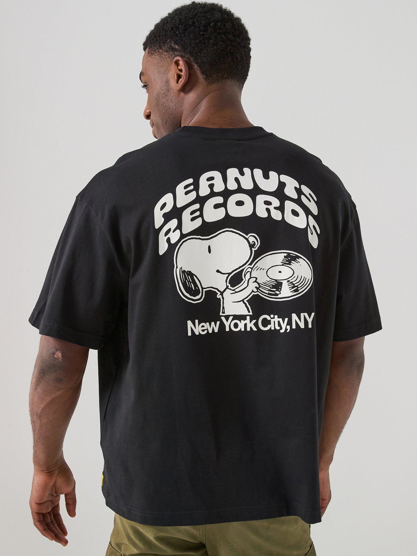  image of only-sons-peanuts-back-graphic-t-shirt-black