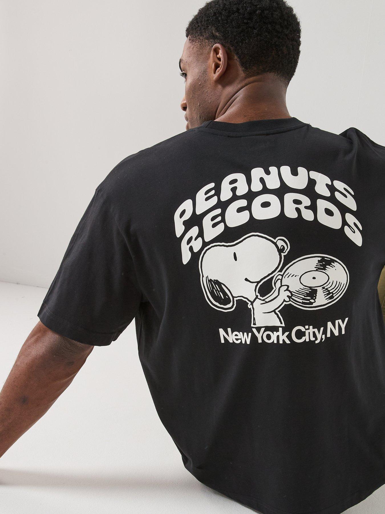  image of only-sons-peanuts-back-graphic-t-shirt-black