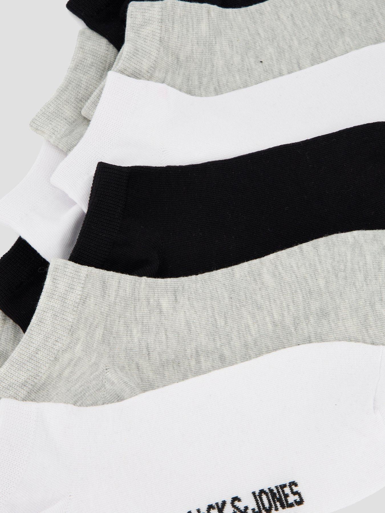 Image 3 of 3 of Jack & Jones Delan Short Crew Socks 7 Pack - White/Black/Grey