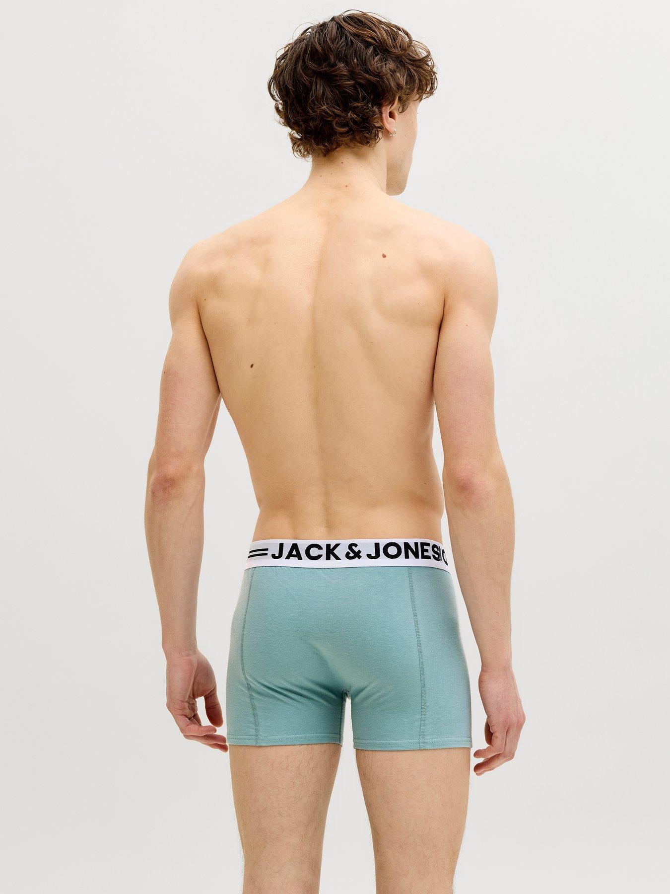 image of jack-jones-3-pack-sense-logo-trunks-blue