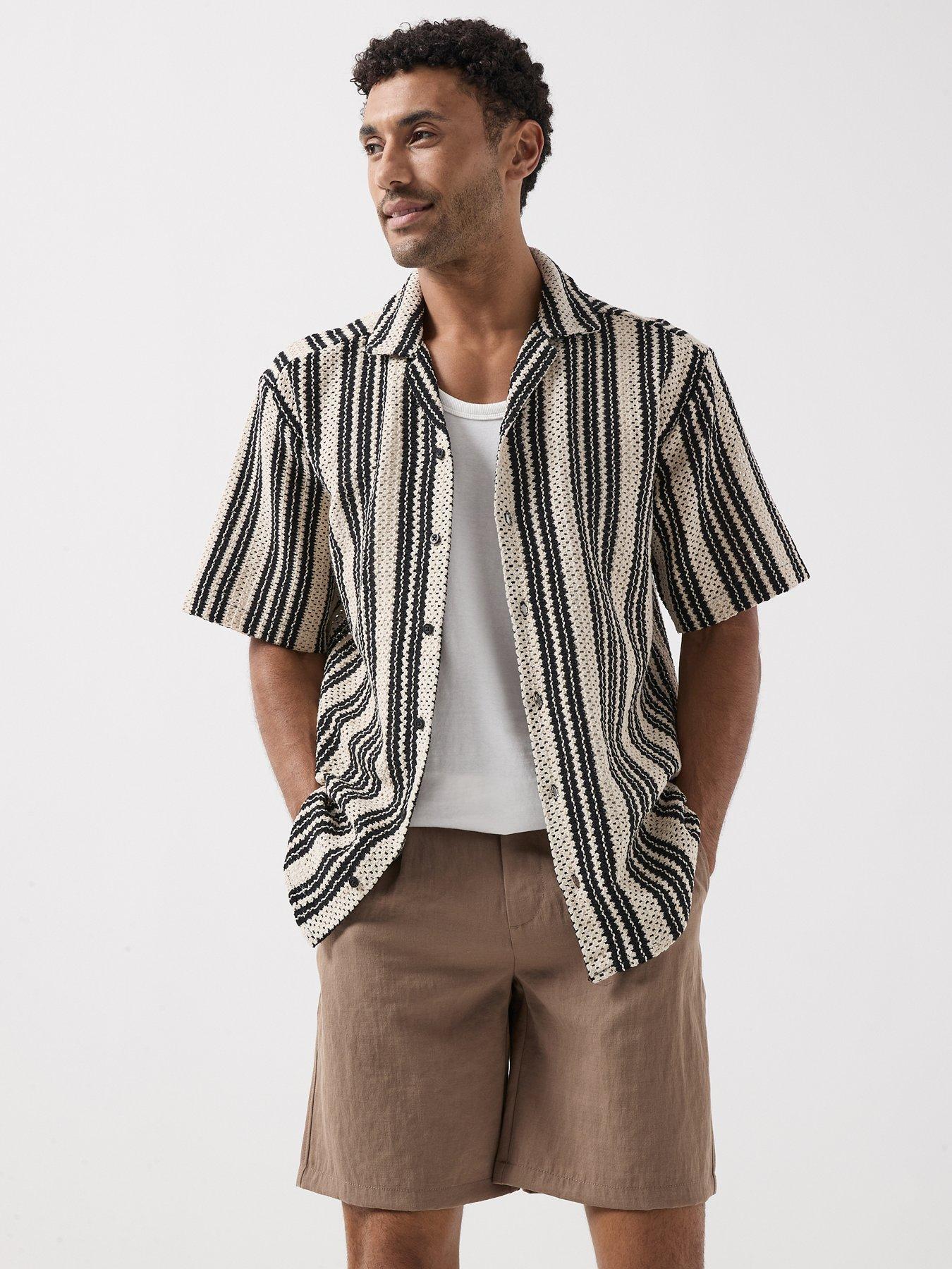  image of only-sons-dani-crochet-short-sleeve-shirt-cloud-dancer