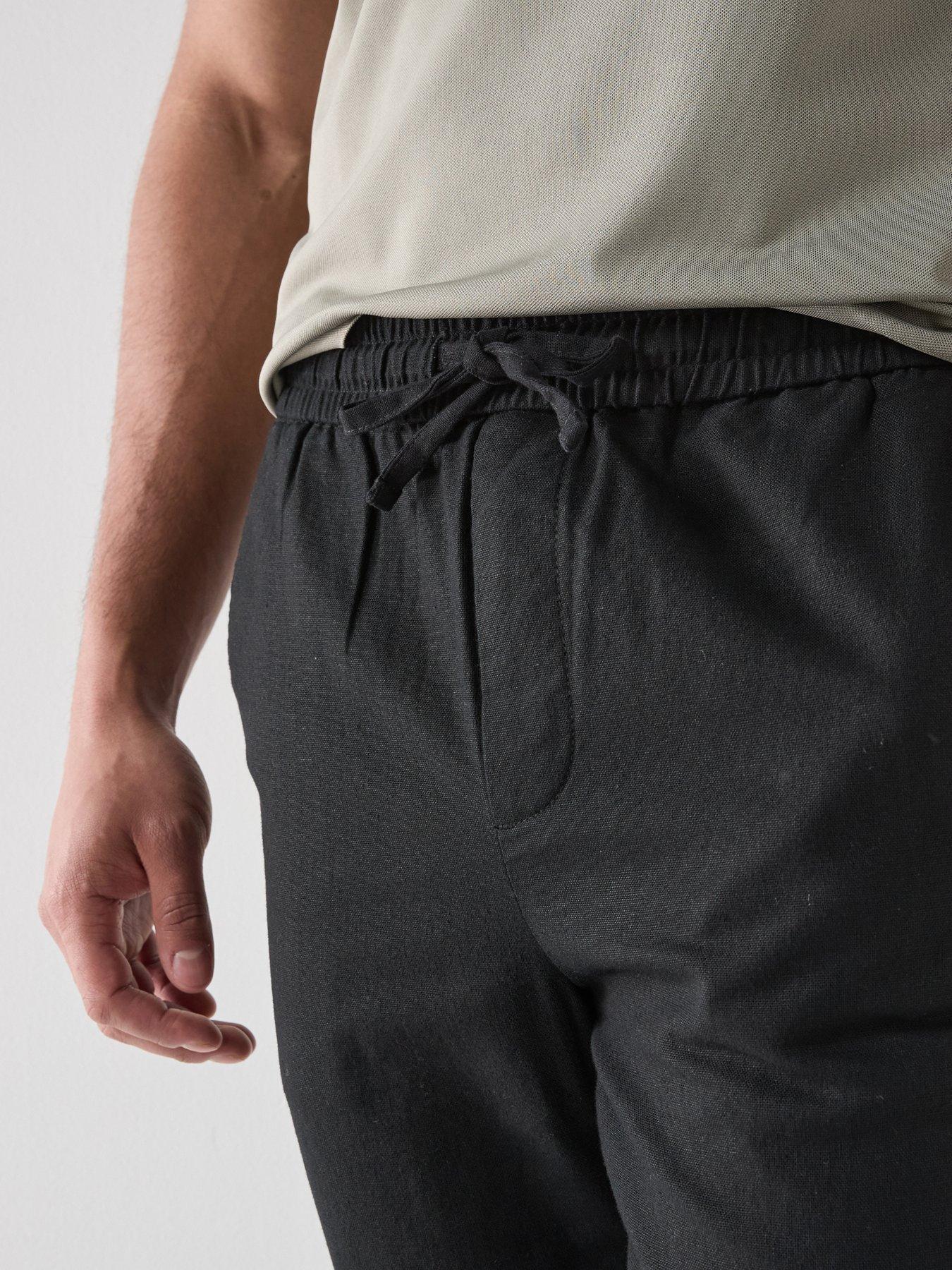 Image 5 of 5 of ONLY & SONS Linus Linen Blend Trousers - Black