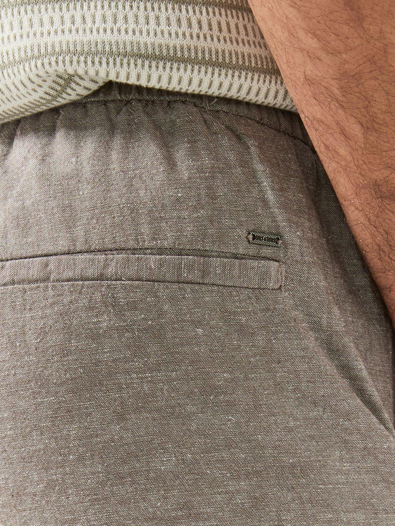 Image 4 of 5 of ONLY & SONS Linus Linen Blend Trousers - Beige