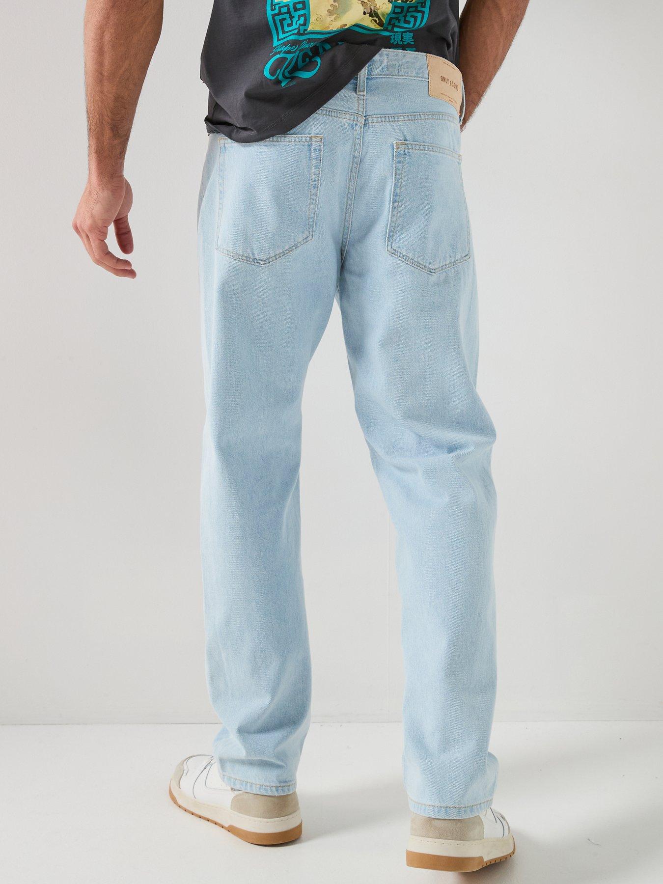  image of only-sons-edge-straight-fit-jeans-blue