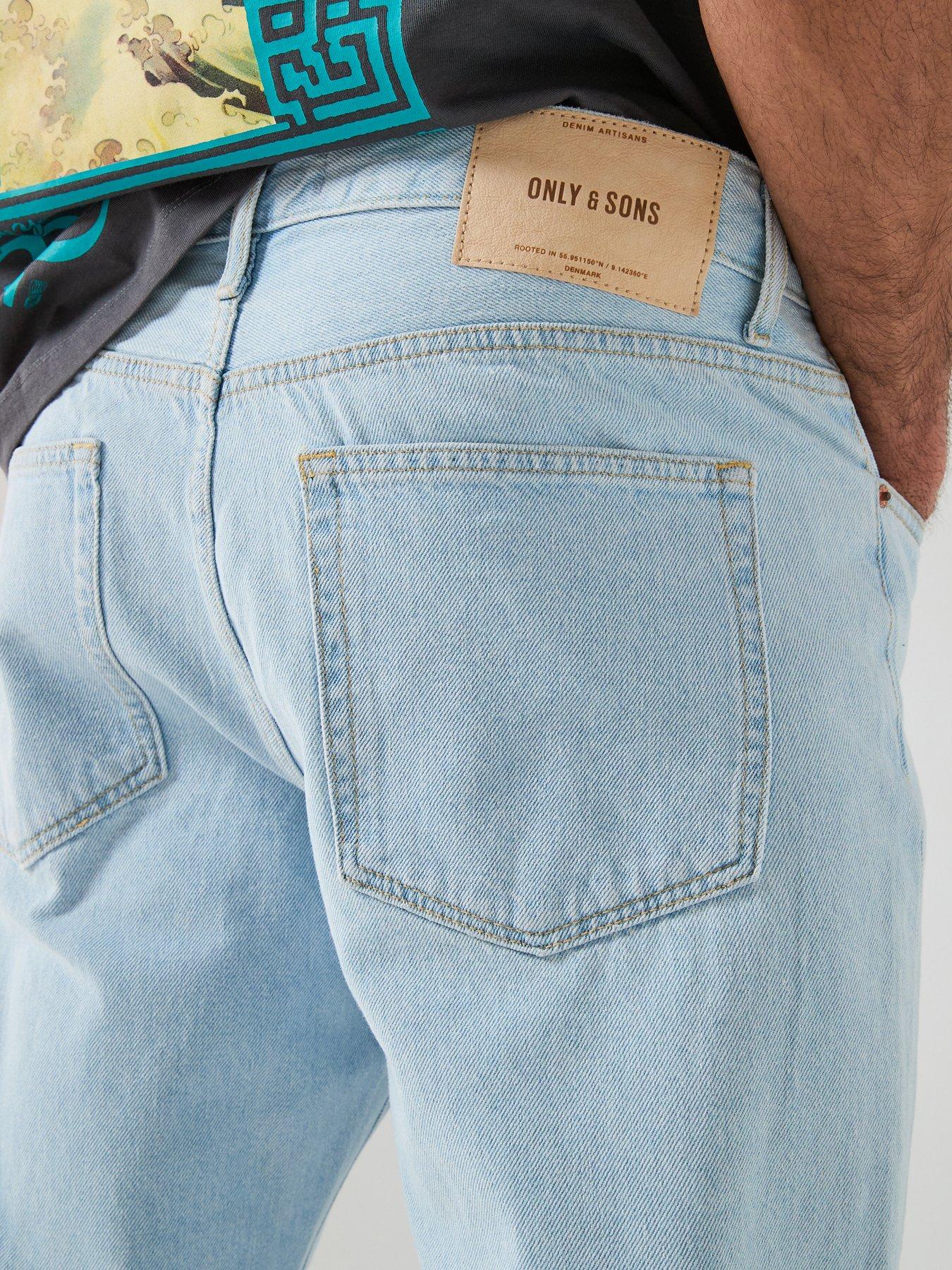  image of only-sons-edge-straight-fit-jeans-blue