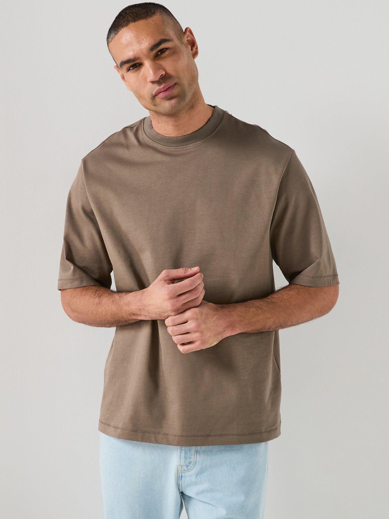 Image 1 of 6 of ONLY & SONS Millenium Oversized T-Shirt - Beige