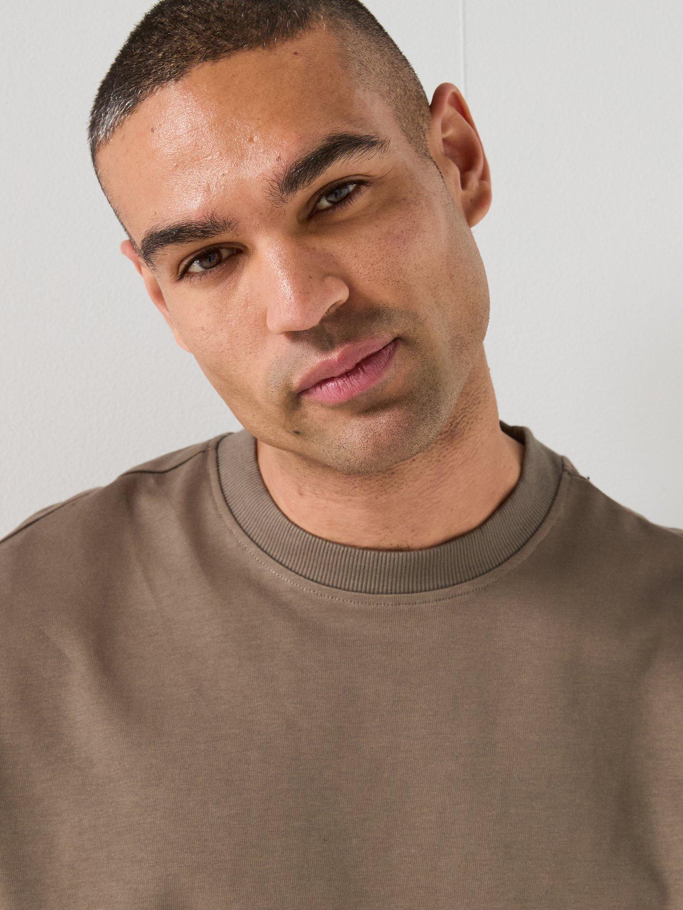 Image 5 of 6 of ONLY & SONS Millenium Oversized T-Shirt - Beige