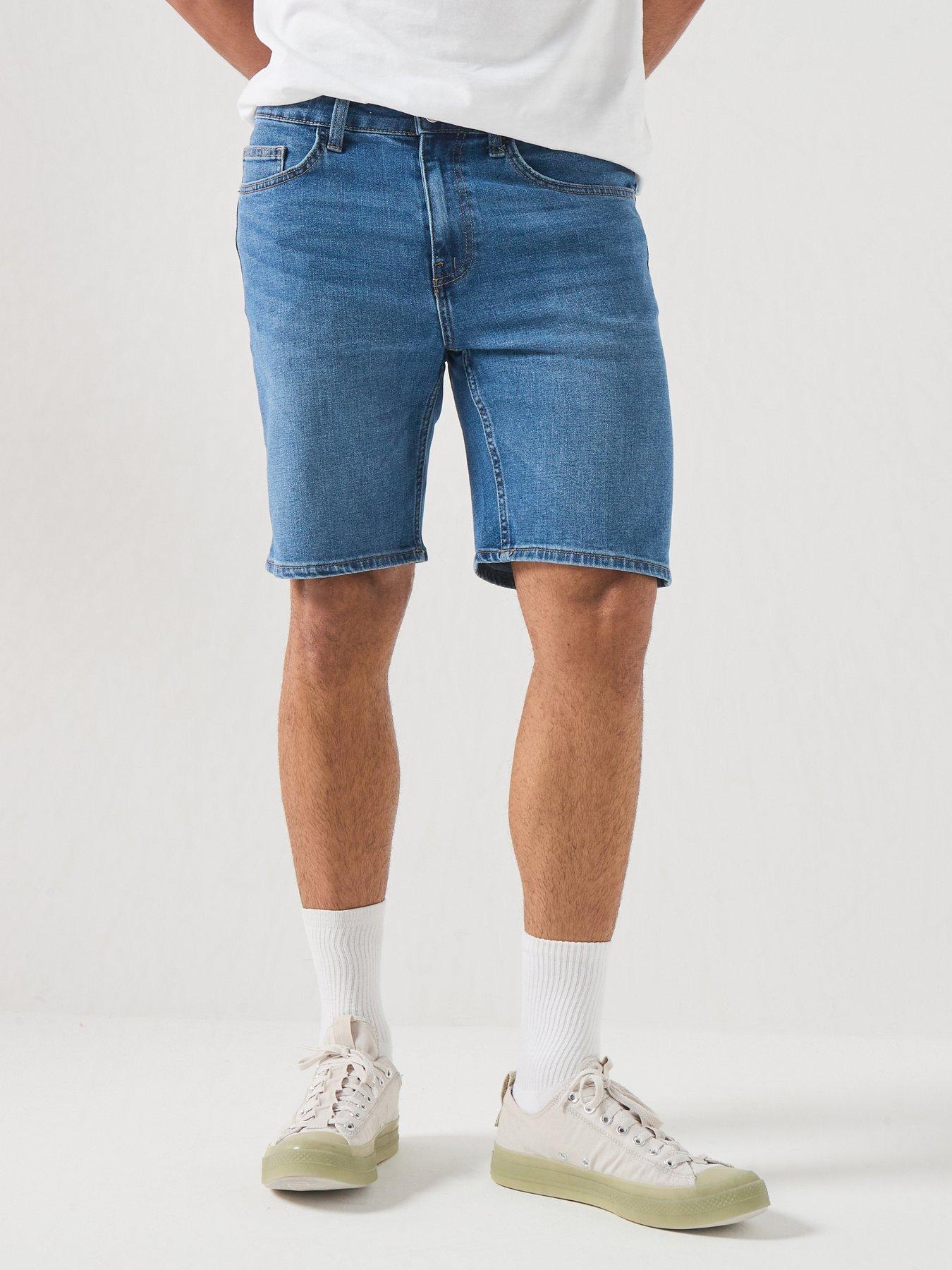 ONLY & SONS Weft Box Pim Denim Shorts - Blue