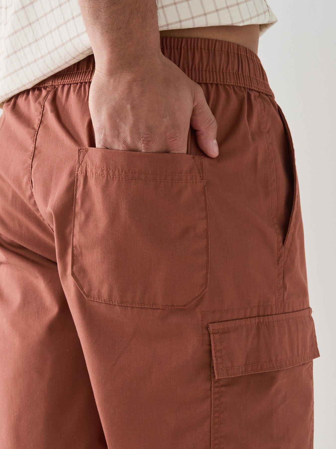 Image 4 of 5 of ONLY & SONS Kal Cargo Shorts - Brown