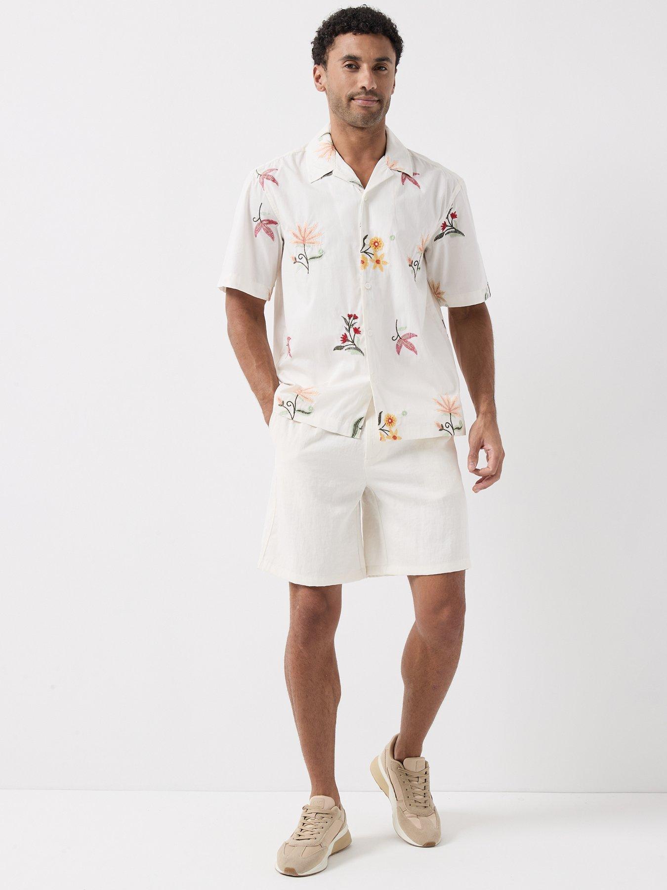 Image 3 of 6 of ONLY & SONS Edward Short Sleeve Shirt - White
