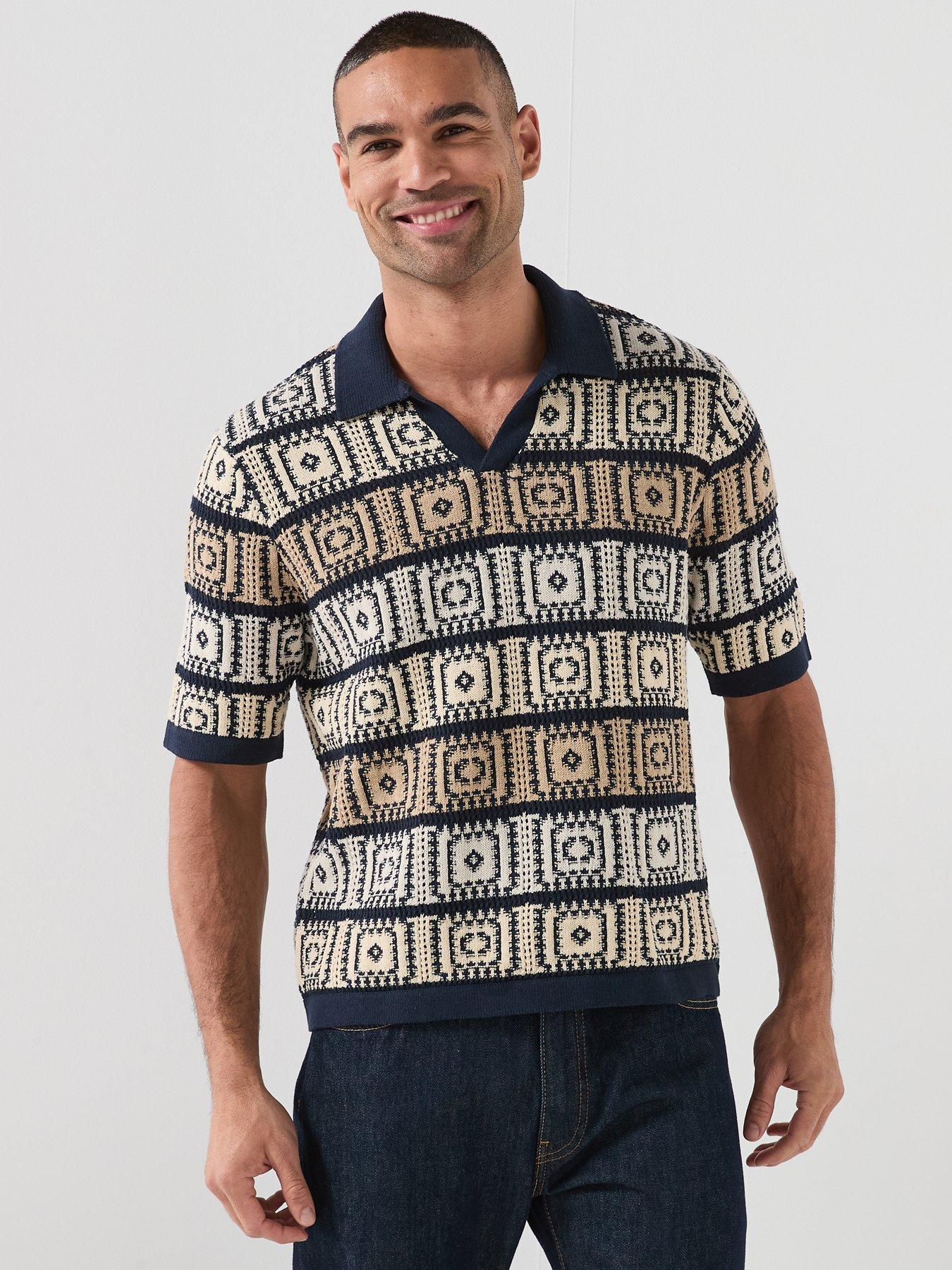 ONLY & SONS Bart Short Sleeve Knitted Polo Shirt - Navy