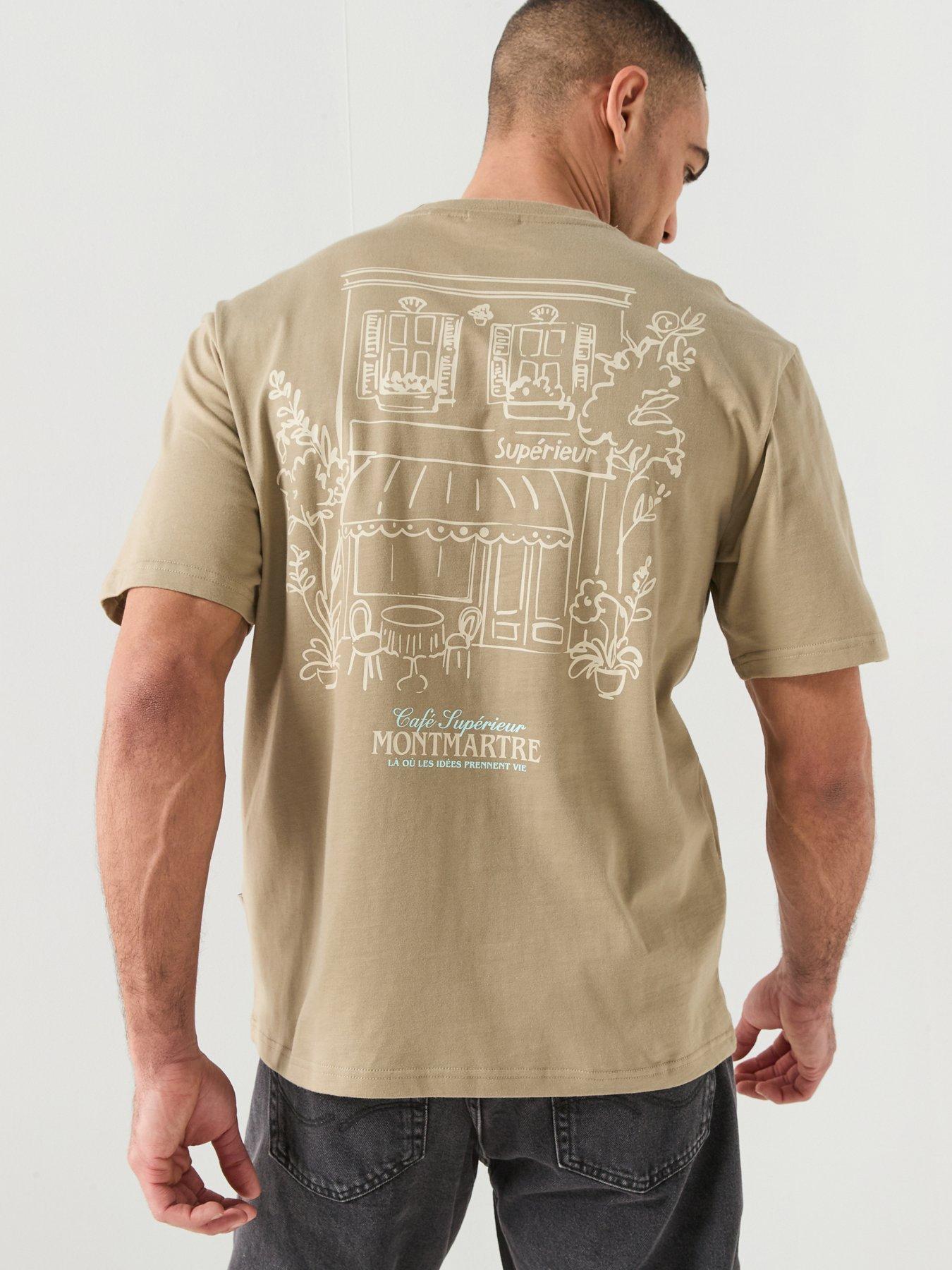 ONLY & SONS Fredo Back Graphic T-Shirt - Silver Sage