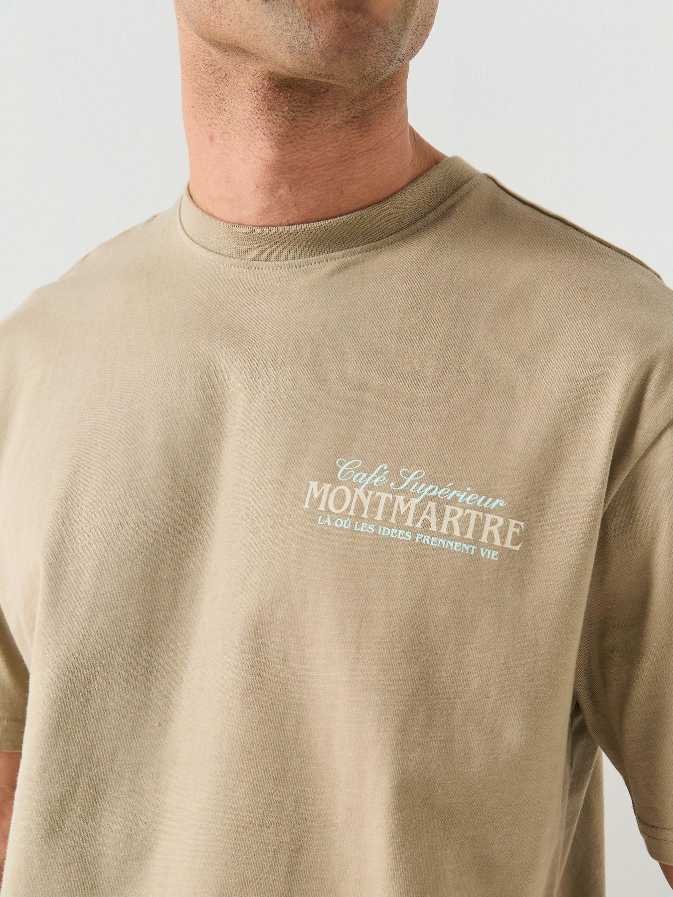 Image 4 of 6 of ONLY & SONS Fredo Back Graphic T-Shirt - Silver Sage