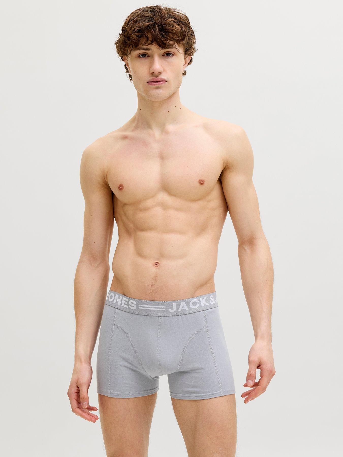 stillFront image of jack-jones-3-pack-sense-logo-trunks-multi