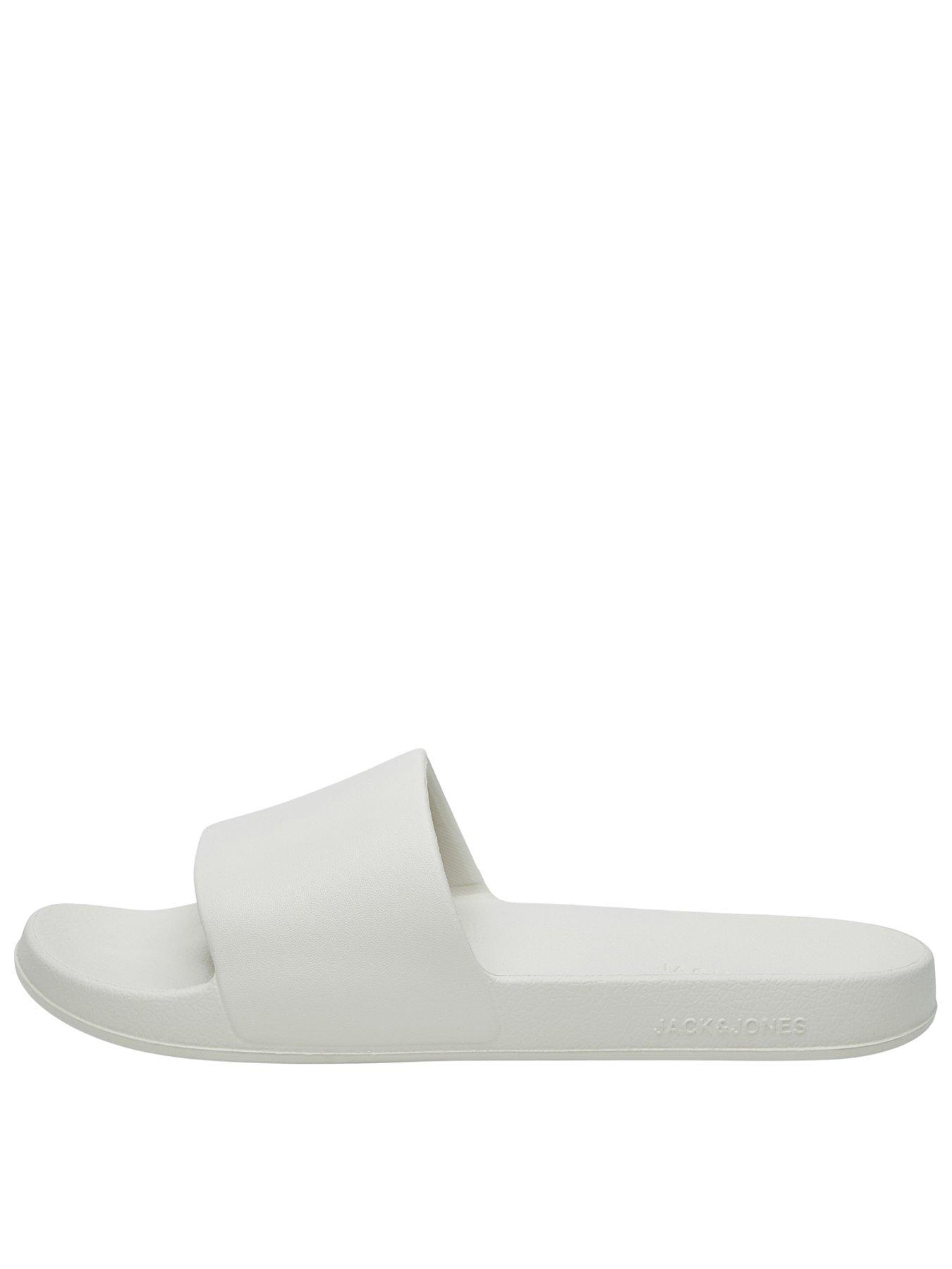 Jack & Jones Moulded Slider - White