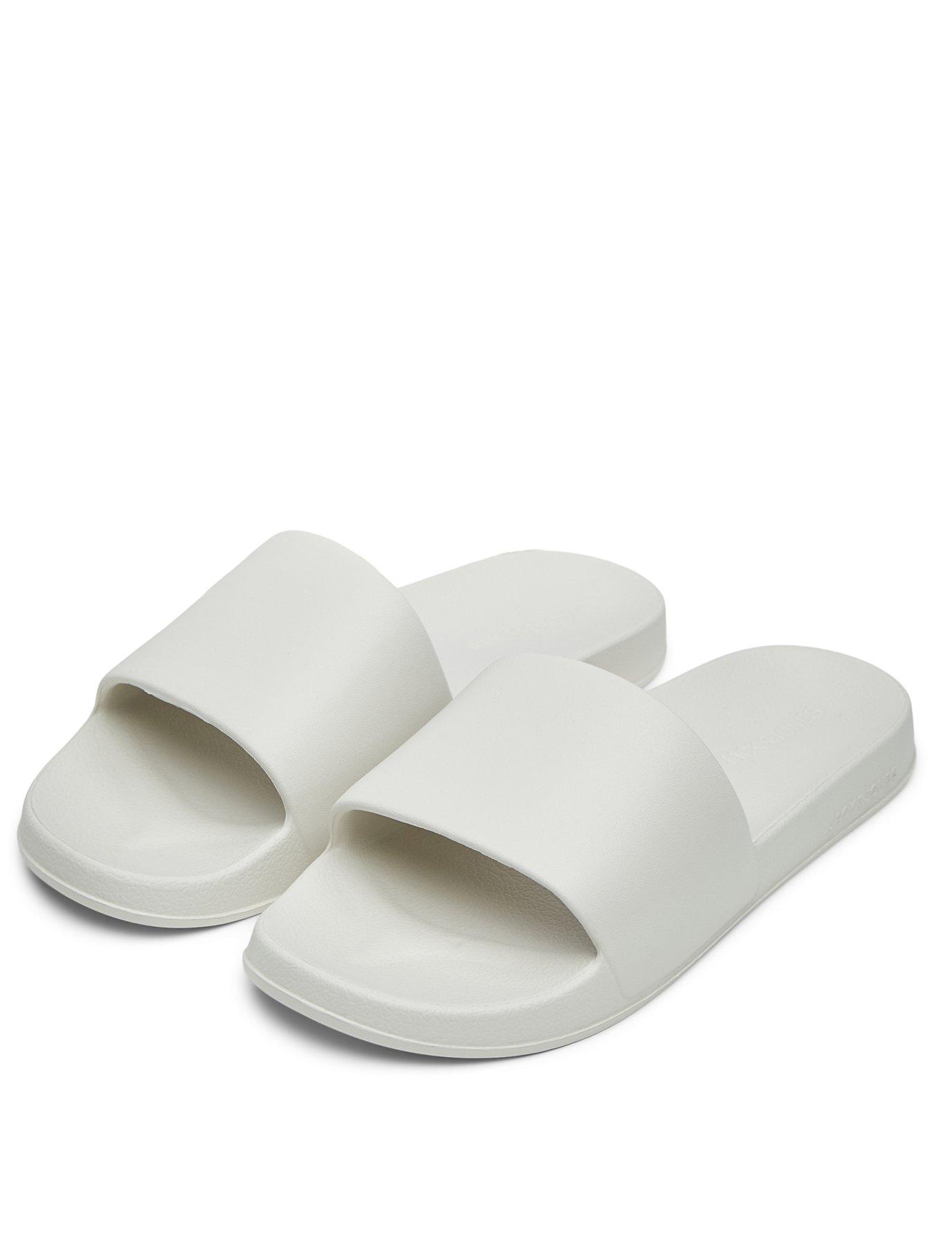 Image 2 of 4 of Jack & Jones Moulded Slider - White