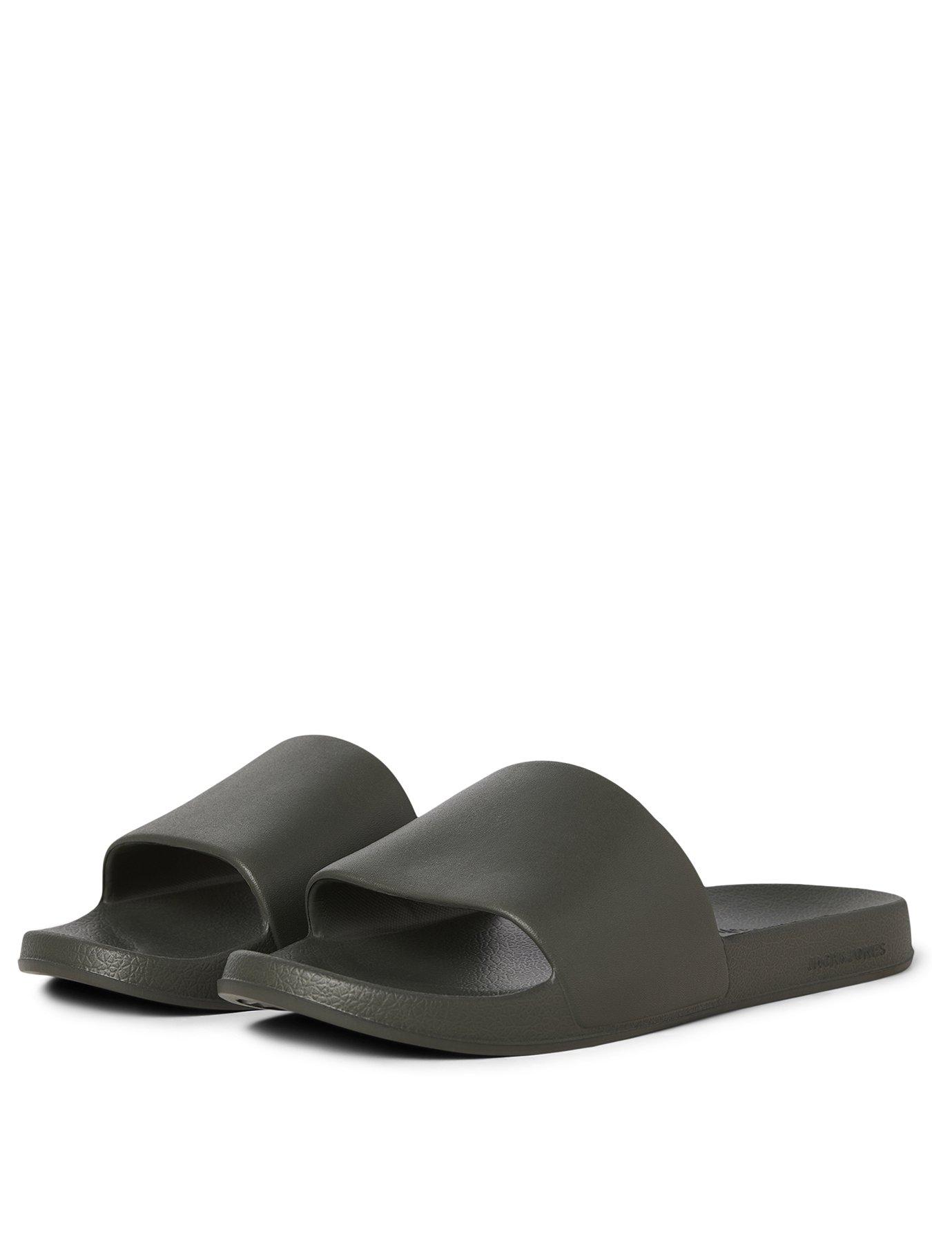 Image 2 of 6 of Jack & Jones Moulded Slider - Khaki