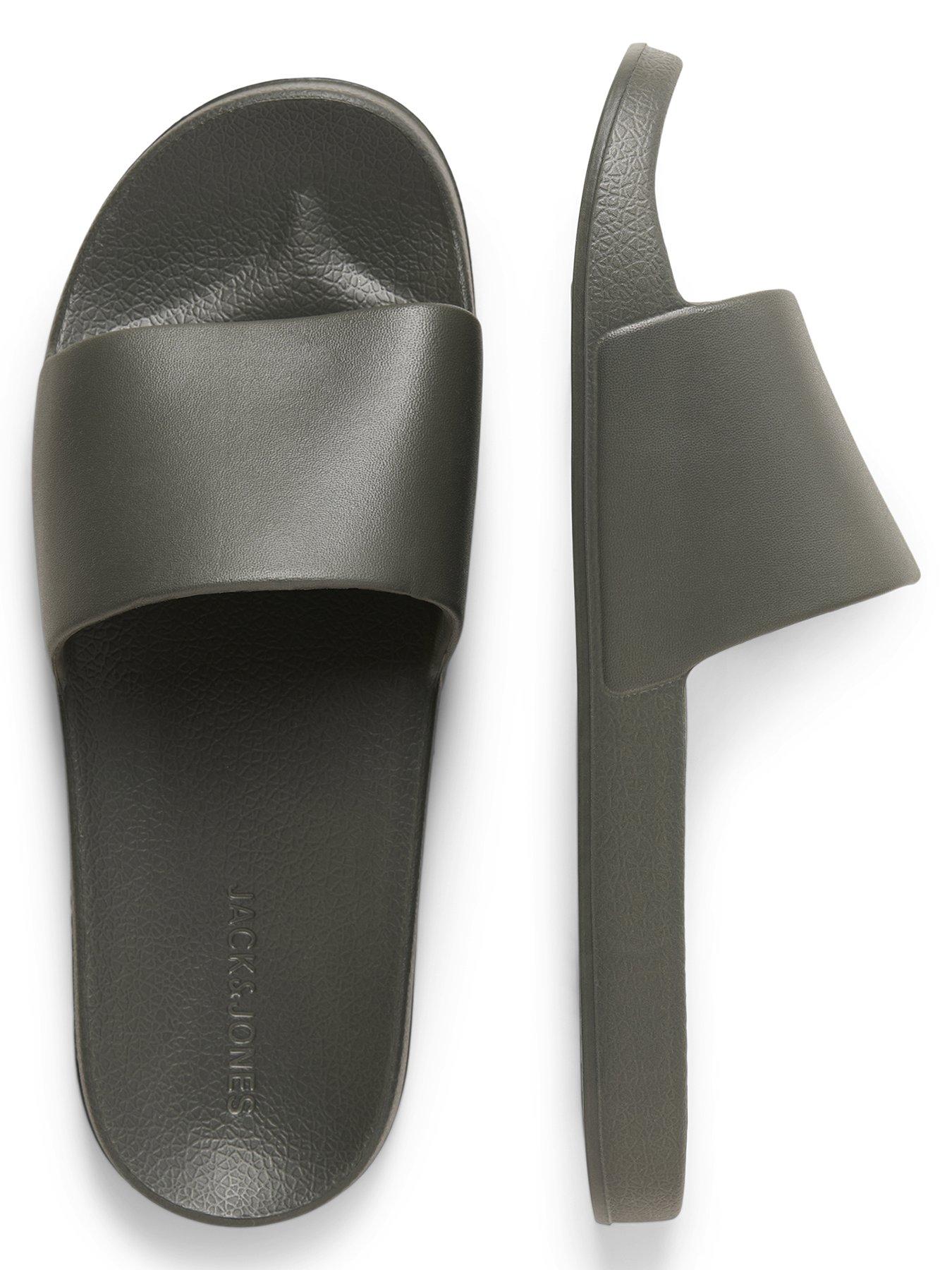 Image 4 of 6 of Jack & Jones Moulded Slider - Khaki