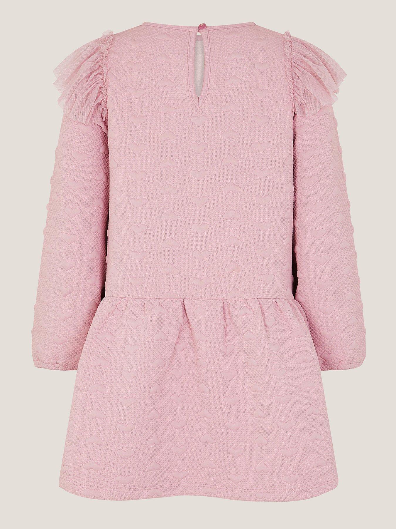  image of monsoon-girls-heart-embellished-sweat-dress-pink
