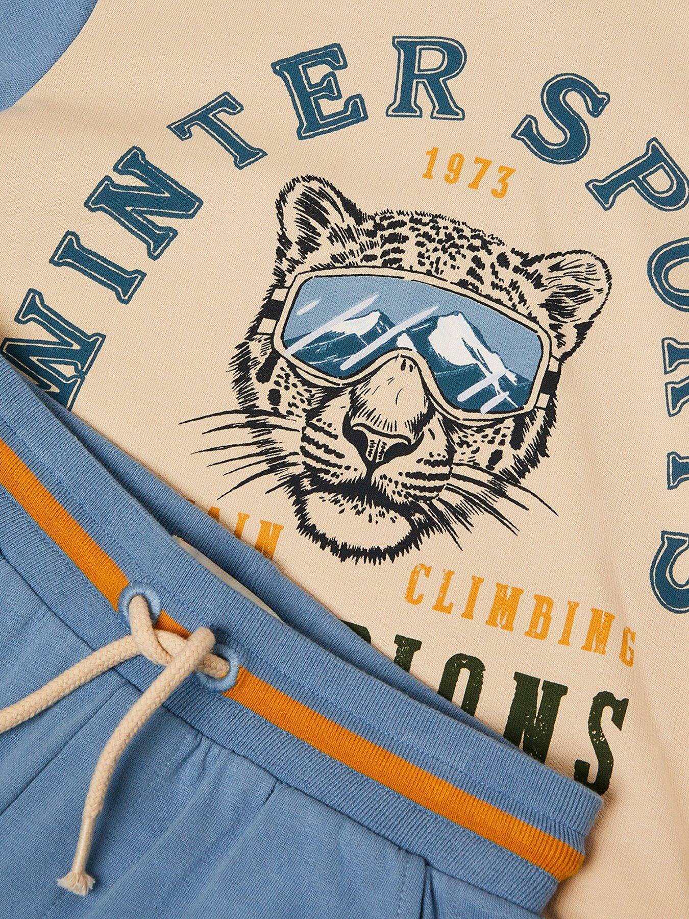 Image 3 of 3 of Monsoon Boys Winter Sport Sweat Set - Blue