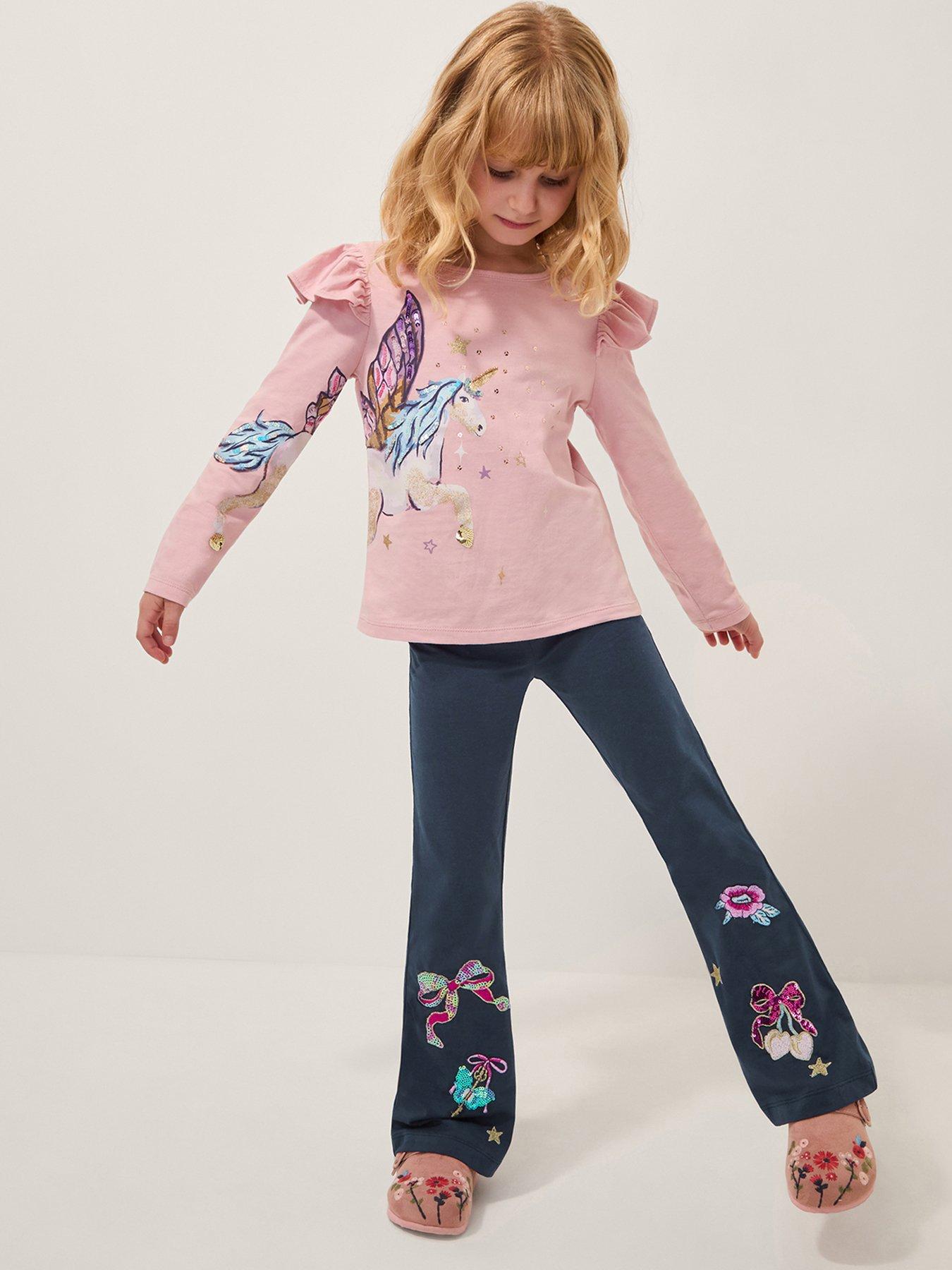 Monsoon Girls Treat Culture Flare Leggings - Navy