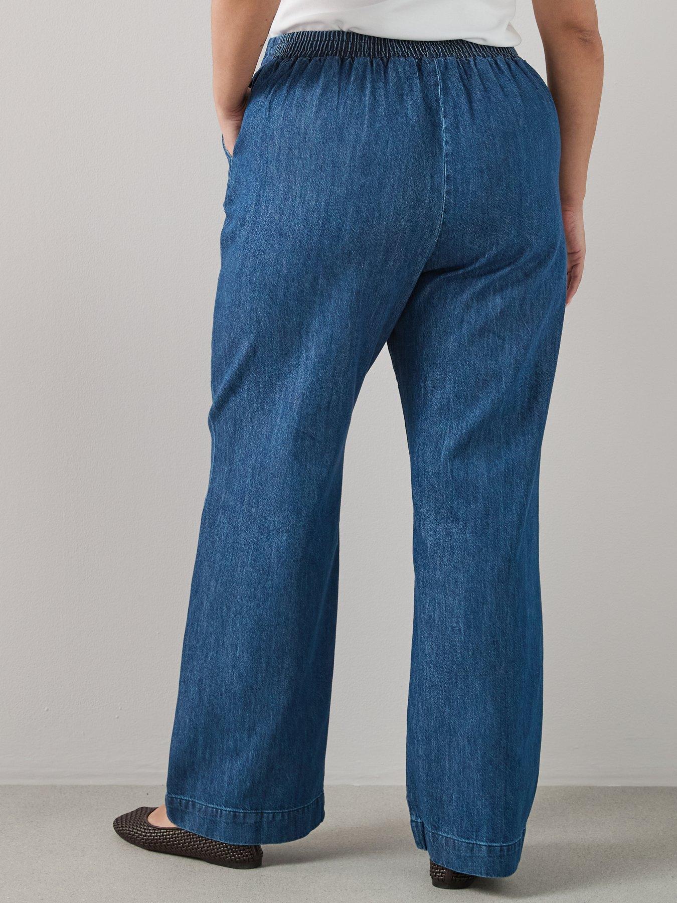 Image 2 of 6 of The Very Collection Curve Elasticated Waist Wide Leg Jean