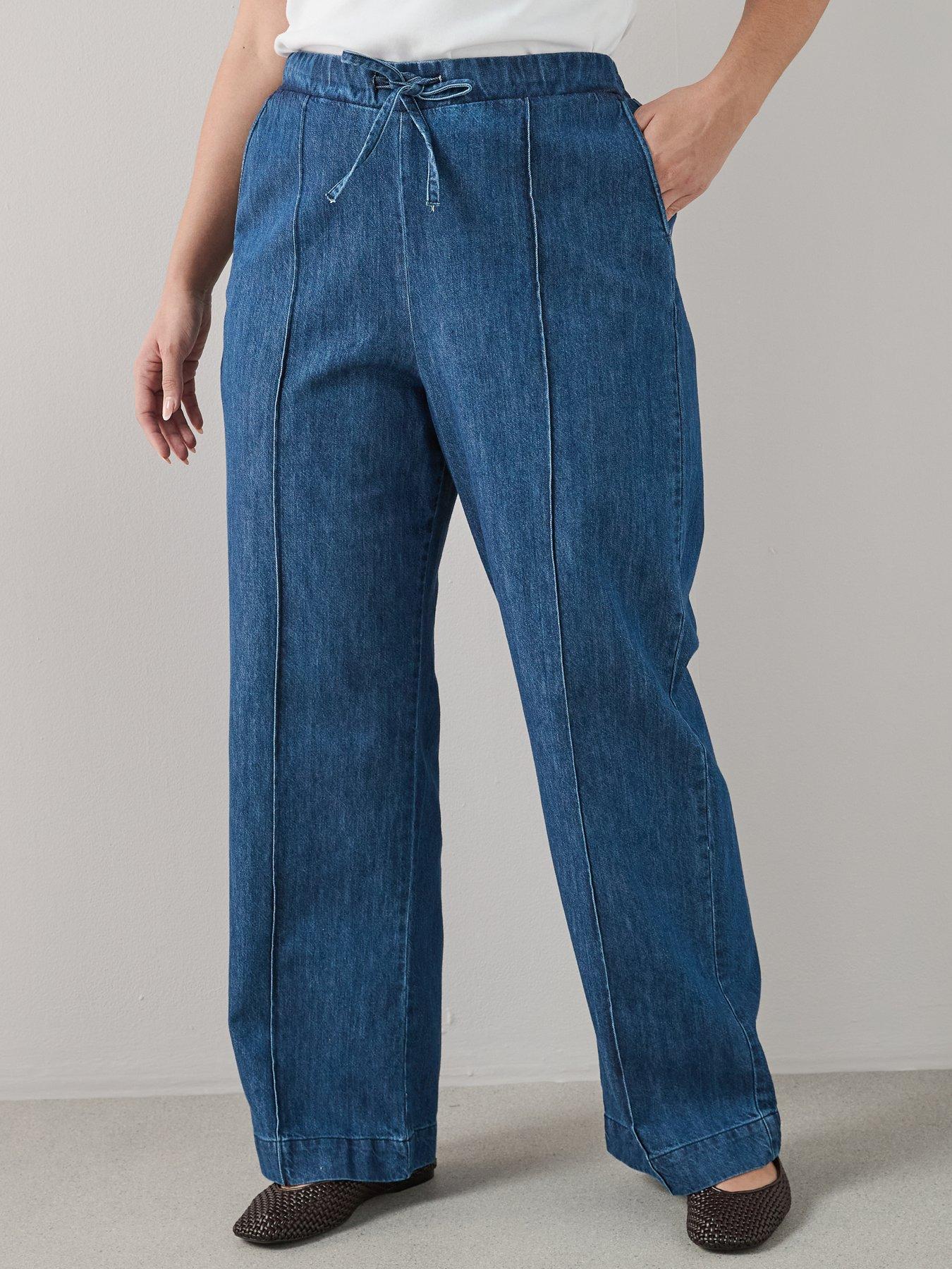 Image 4 of 6 of The Very Collection Curve Elasticated Waist Wide Leg Jean