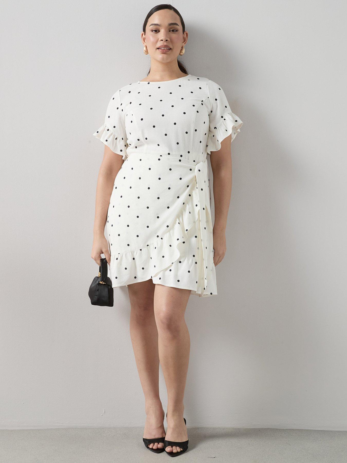 The Very Collection Curve Wrap Skirt Frill Mini Dress