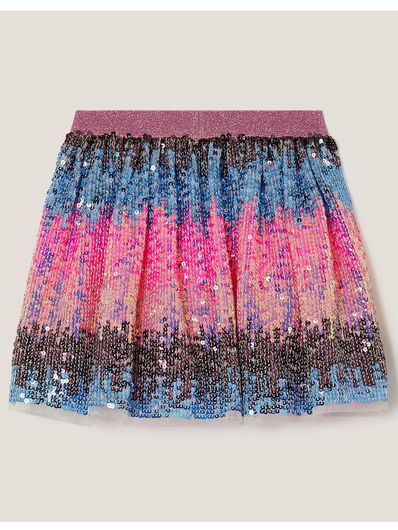  image of monsoon-girls-ombre-sequin-skirt-multi