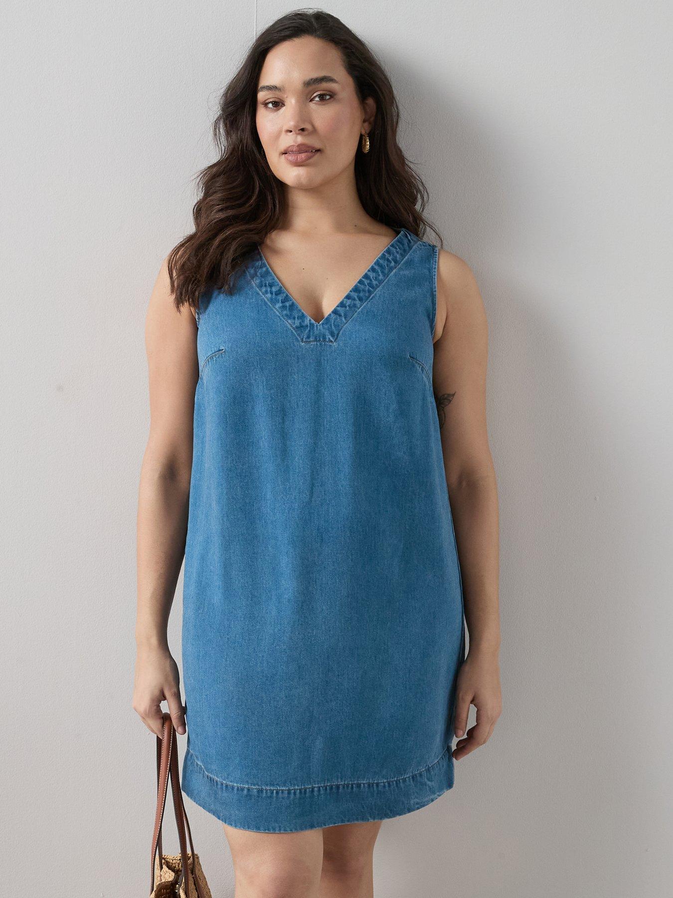 The Very Collection Curve Sleeveless Denim Mini Dress