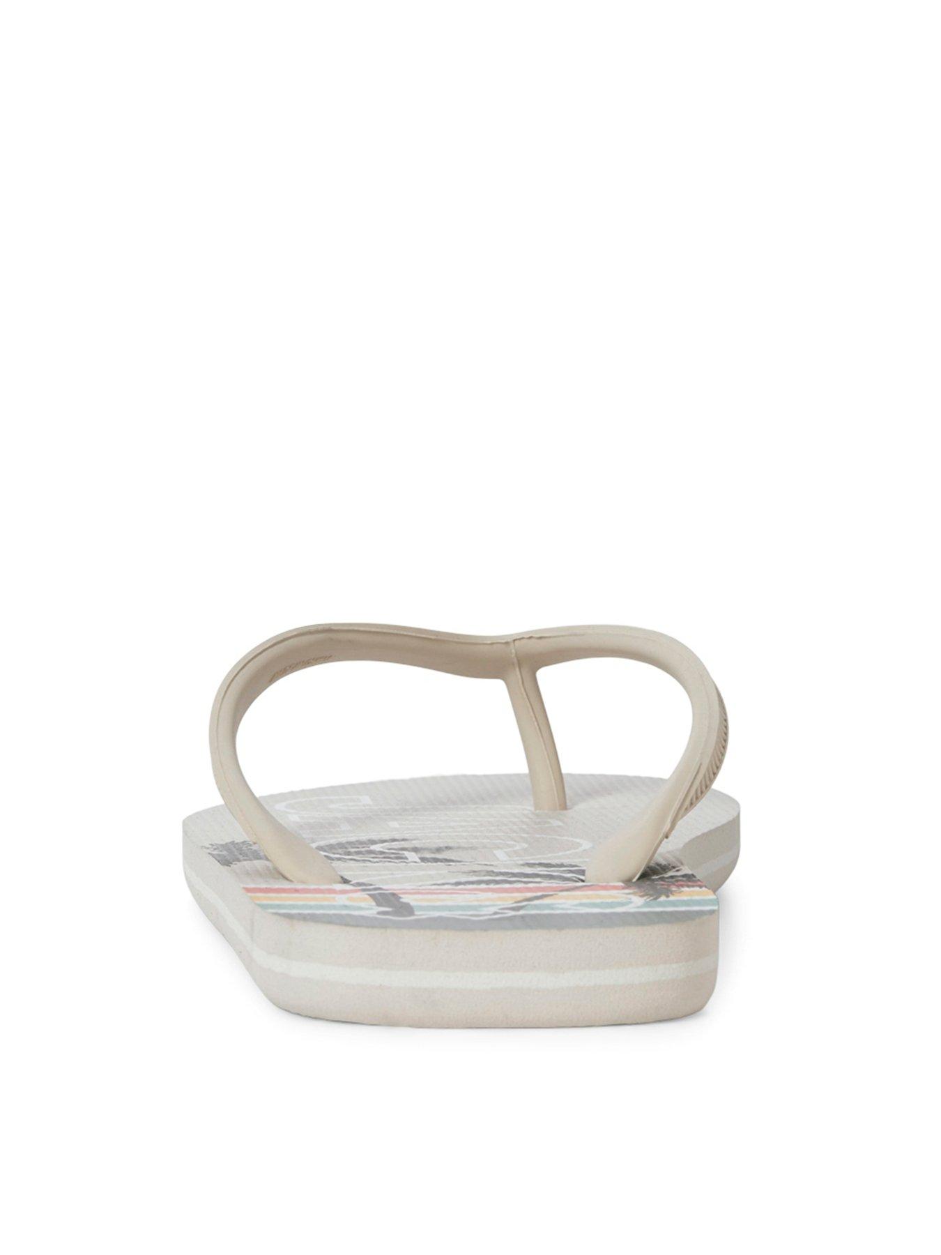 Image 7 of 7 of Jack & Jones Print Flip Flops - Cream