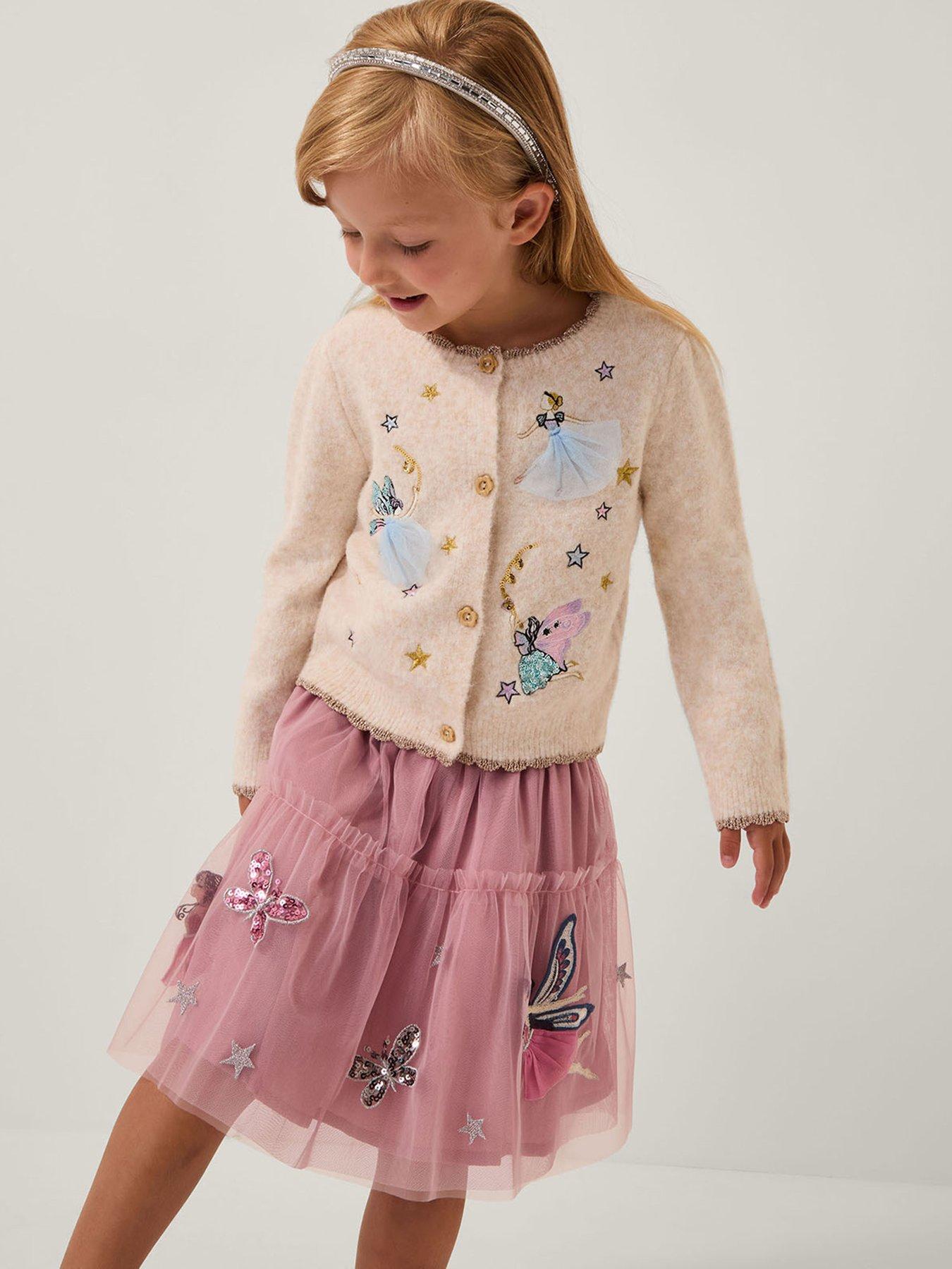  image of monsoon-girls-acrobat-fairy-embroidered-cardigan-beige