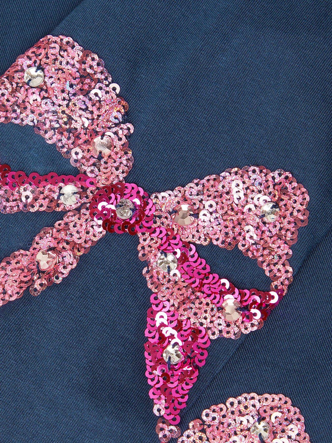  image of monsoon-girls-bow-embellished-legging-navy