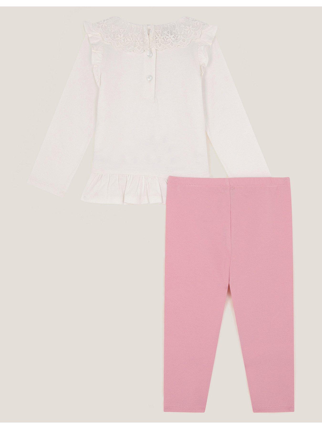  image of monsoon-baby-girls-heart-top-amp-legging-set-light-cream