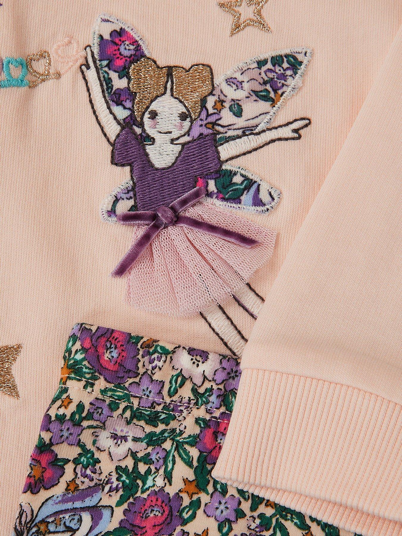  image of monsoon-baby-girls-fairy-sweat-leggings-set-pink