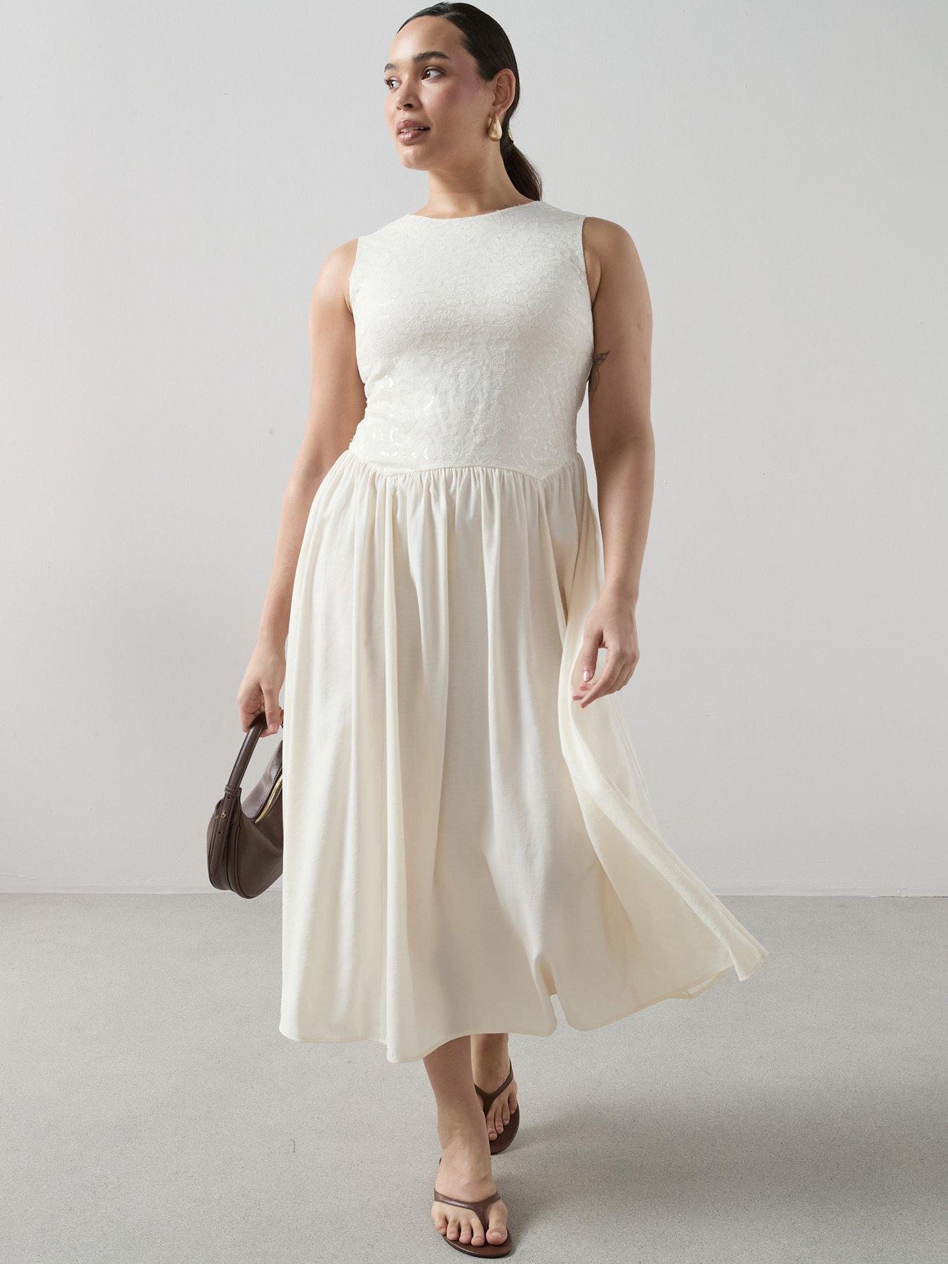 The Very Collection Curve Sequin Top 2 in 1 Midi Dress