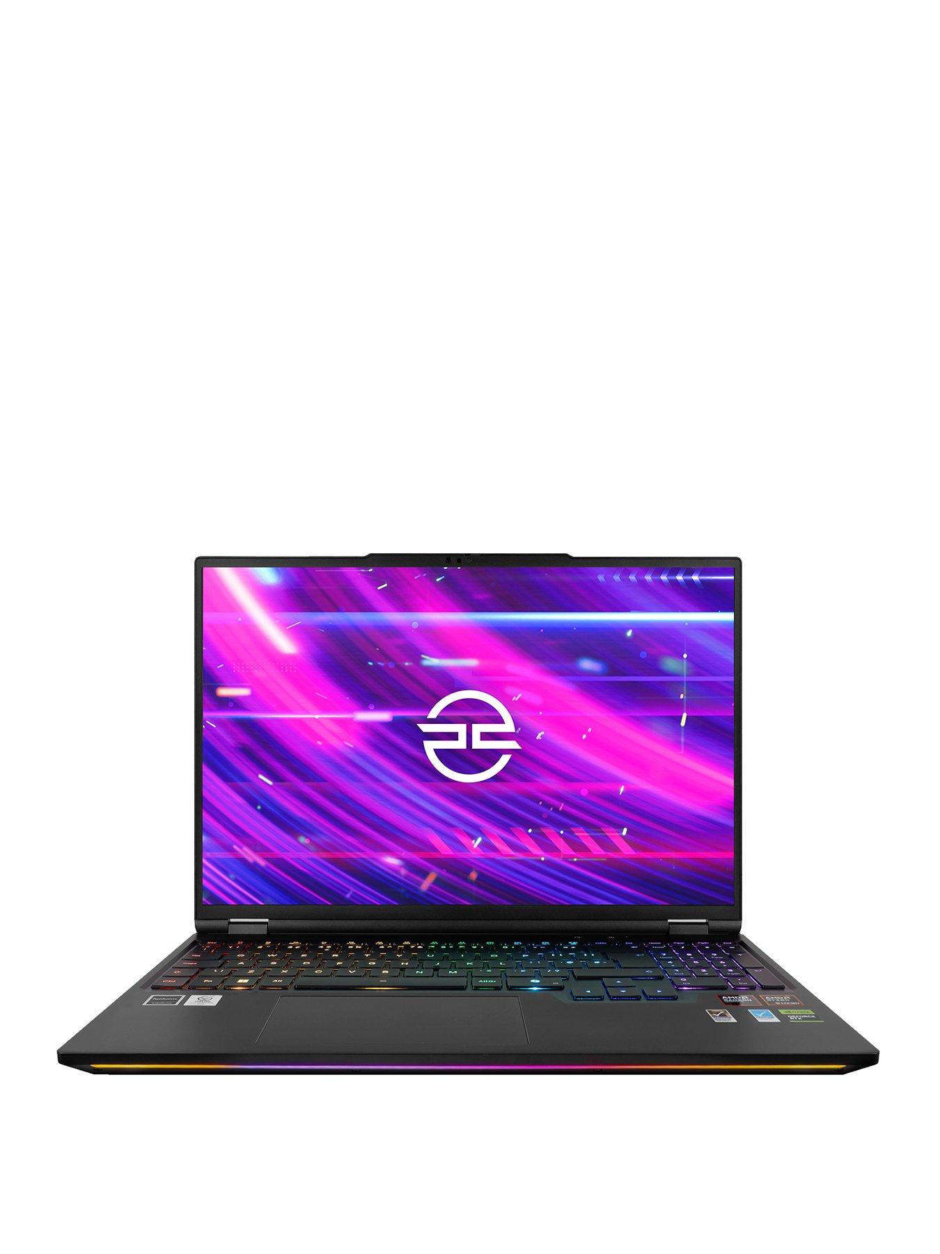 PCSpecialist Recoil 16 Gaming Laptop - 16in QHD+ 300Hz, GeForce RTX 5070 Ti, AMD Ryzen 9, 32GB RAM, 2TB SSD - Black