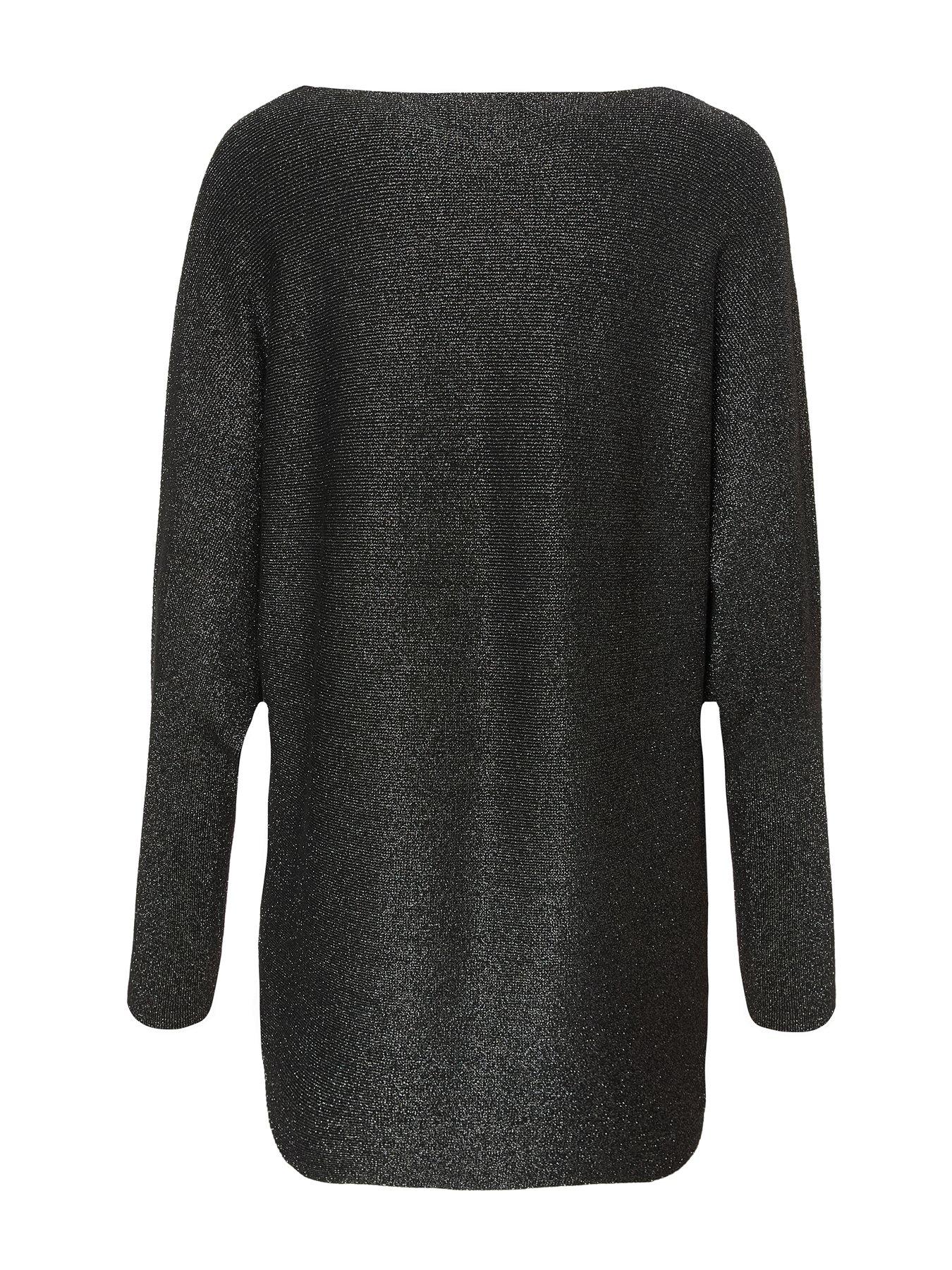  image of quiz-black-glitter-batwing-jumper